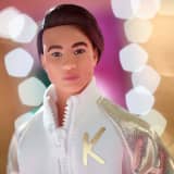 Ken Doll In White and Gold Tracksuit – Barbie The Movie