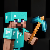 Minecraft Diamond Level Steve Collector Action Figure