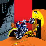 Hot Wheels MARVEL Ghost Rider Motorcycle & Figure Collectible