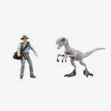 Jurassic World Toys Dr Grant & Raptor Figures Hammond Collection