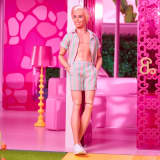 Ken Doll Wearing Pastel Striped Beach Matching Set – Barbie The Movie