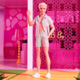 Ken Doll Wearing Pastel Striped Beach Matching Set – Barbie The Movie