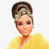 Guo Pei Barbie Doll Wearing Golden-Yellow Gown