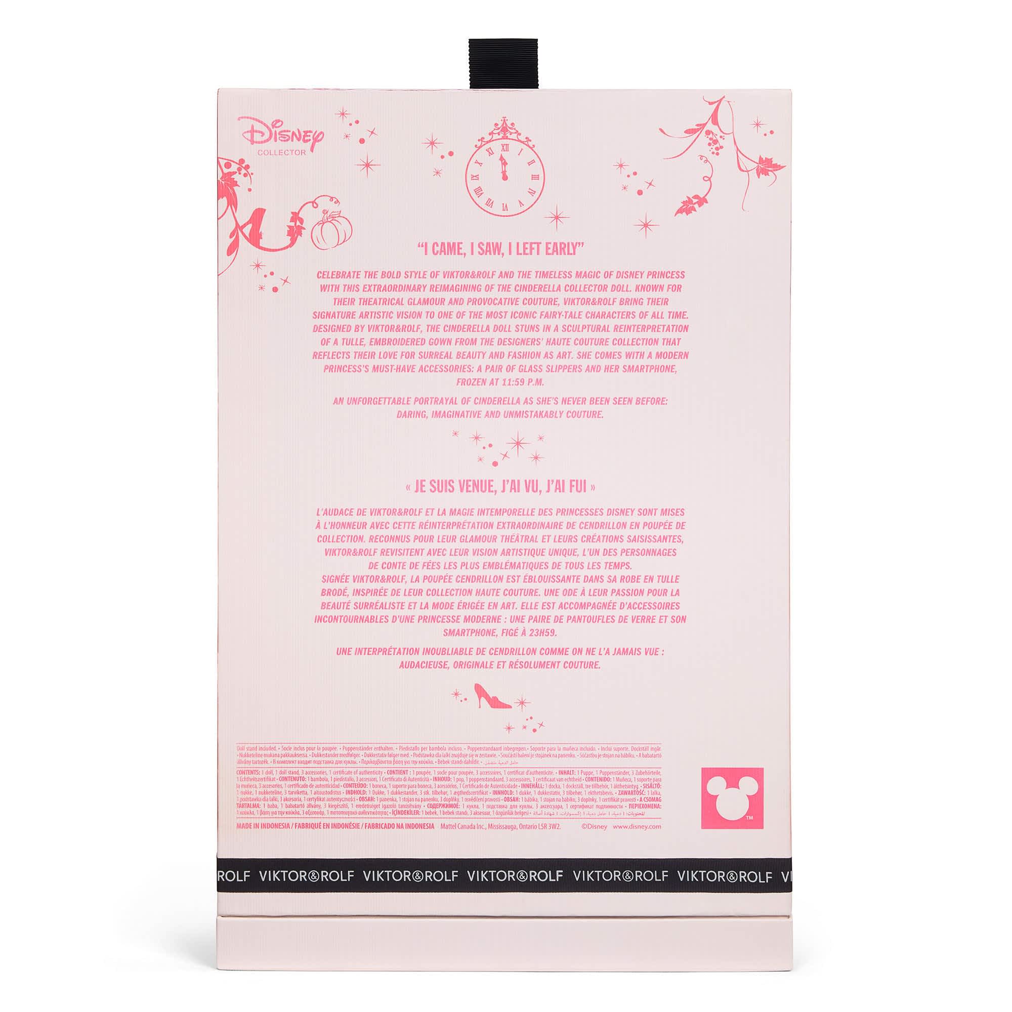 Viktor&Rolf x Disney Collector Cinderella Doll From Mattel Creations
