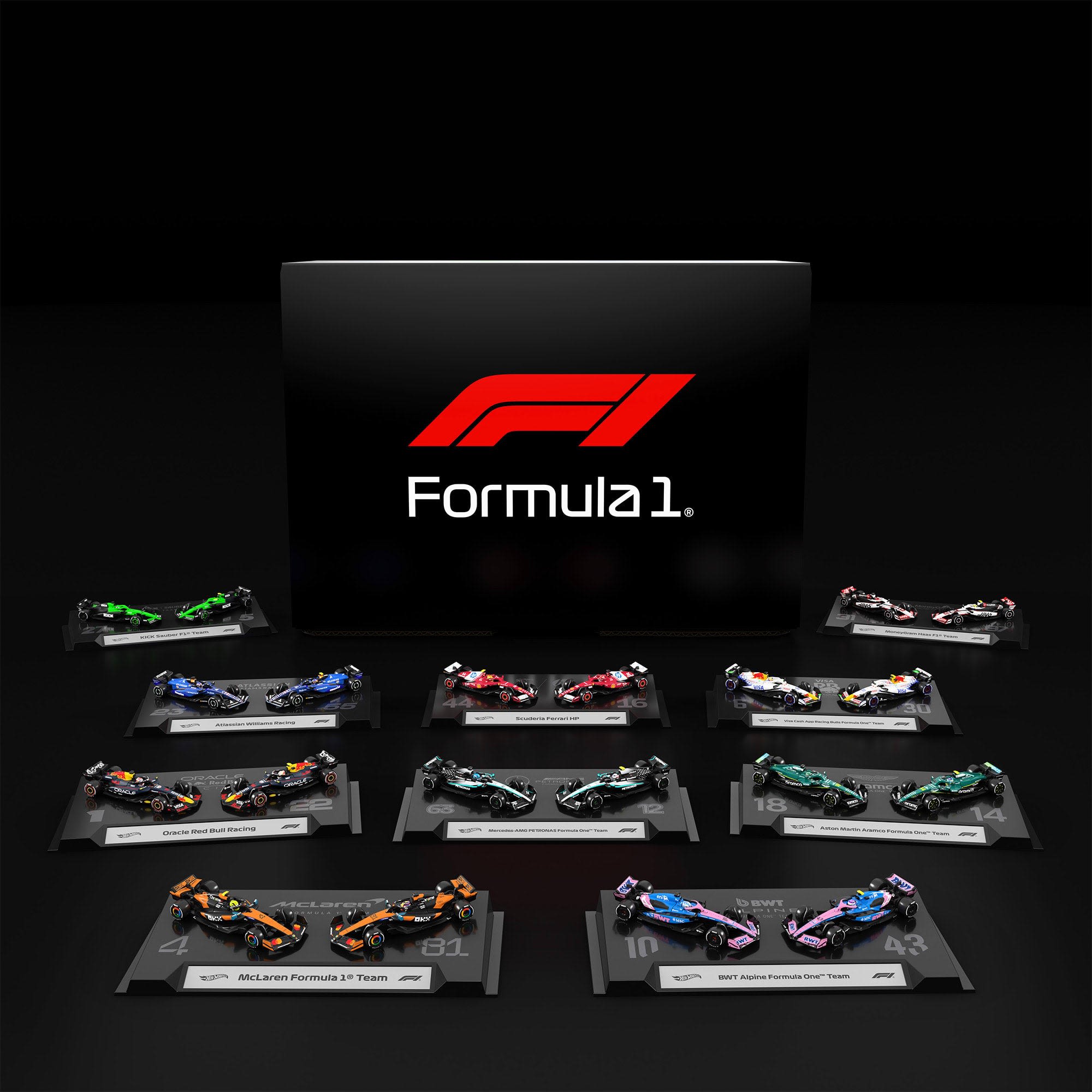 Hot Wheels® 2025 Formula 1® Team Factory-Sealed Set 