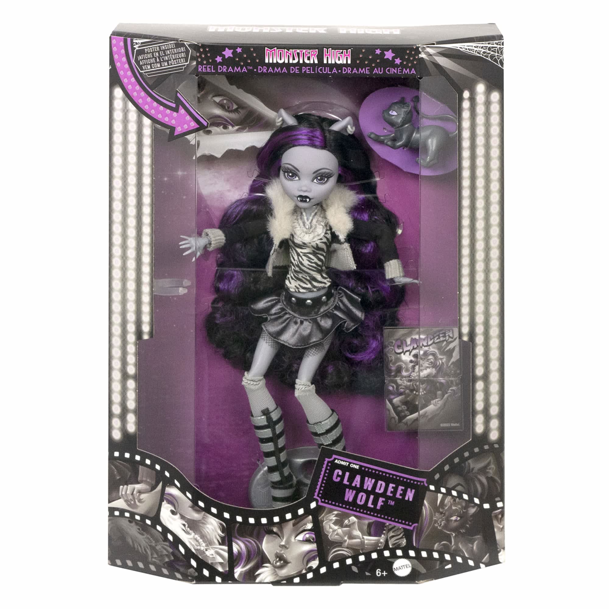 Monster High Reel Drama Clawdeen Wolf Puppe