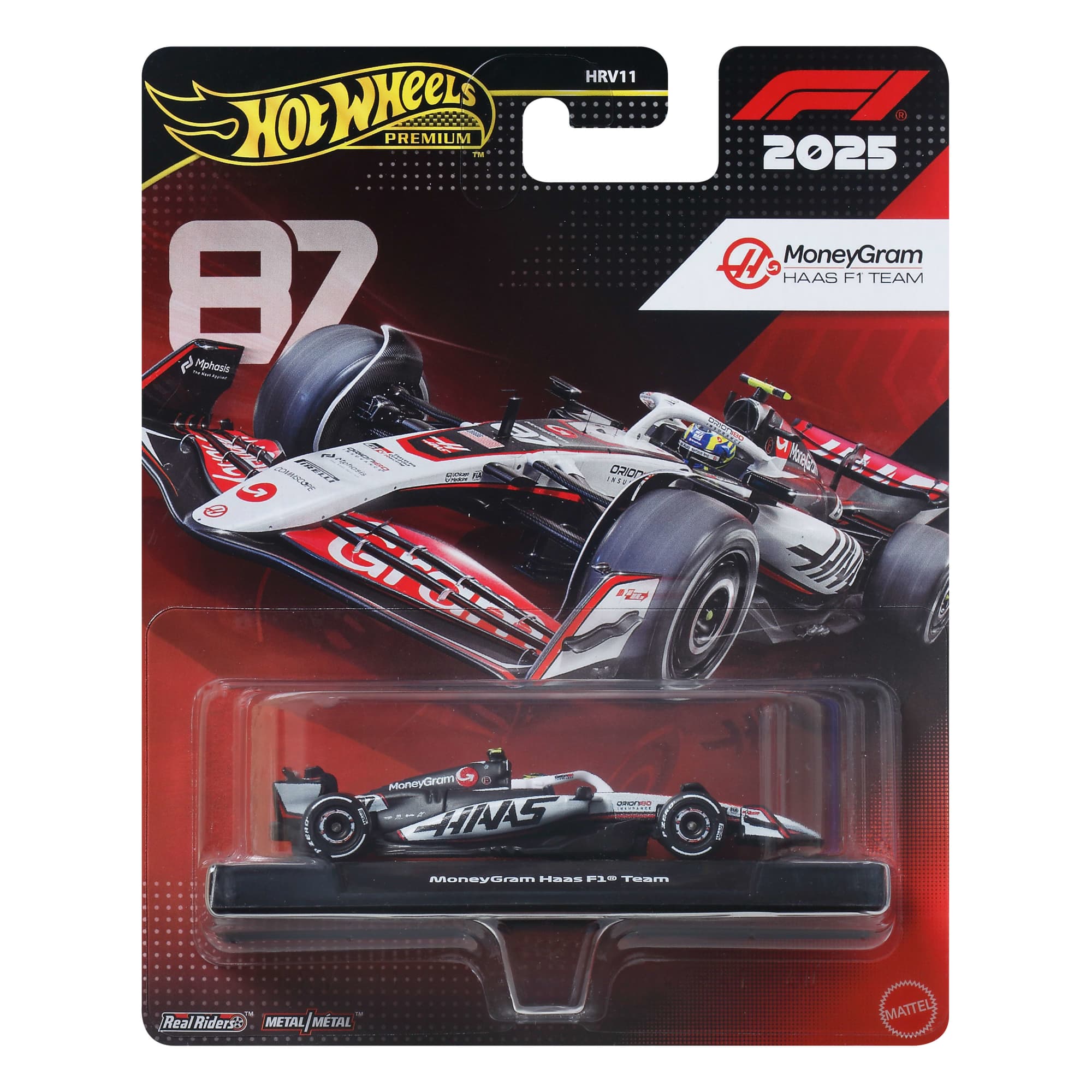 Hot Wheels Premium 2025 Formula 1® MoneyGram Haas Team #87