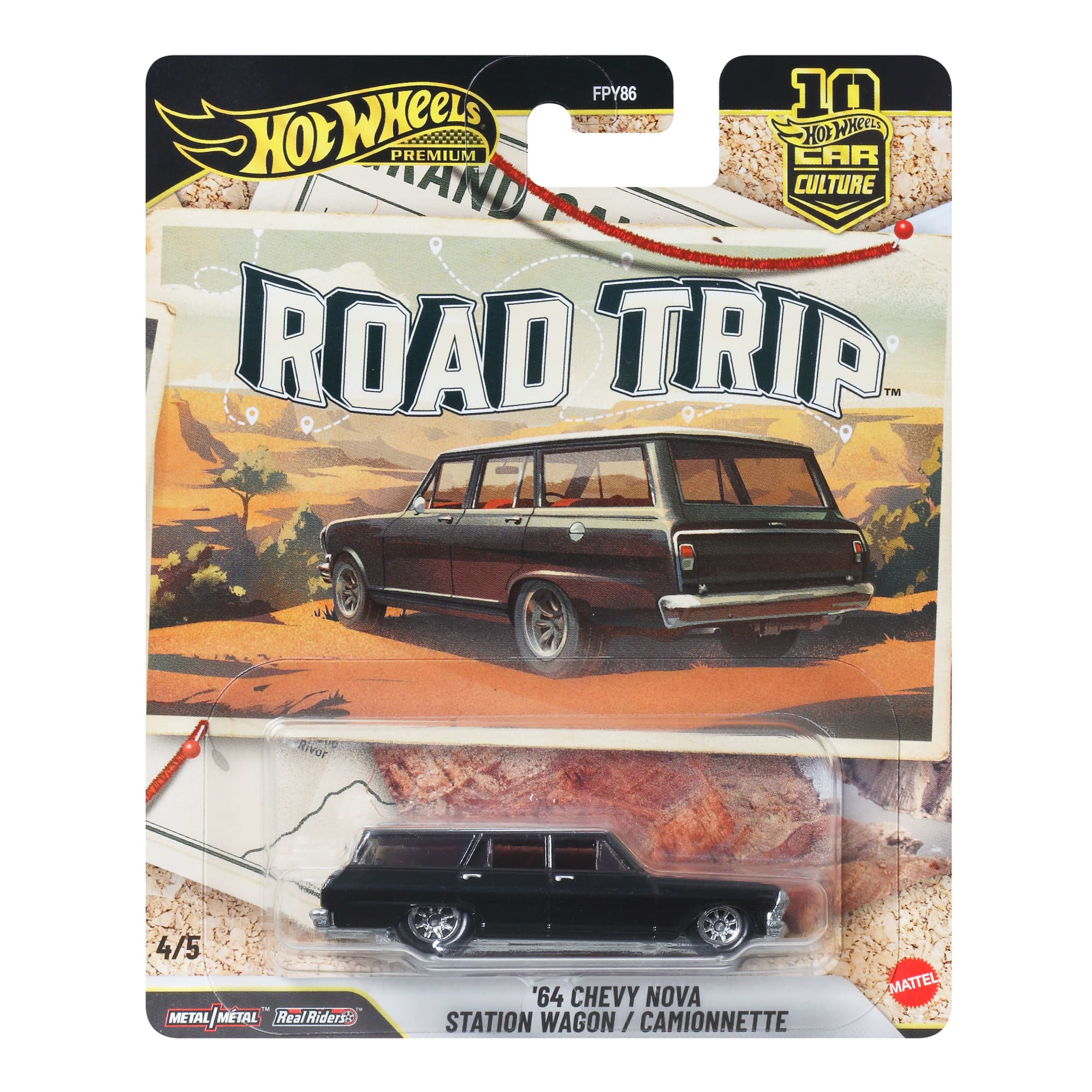 Hot Wheels Premium Car Culture Road Trip ’64 Chevy Nova Station Wagon