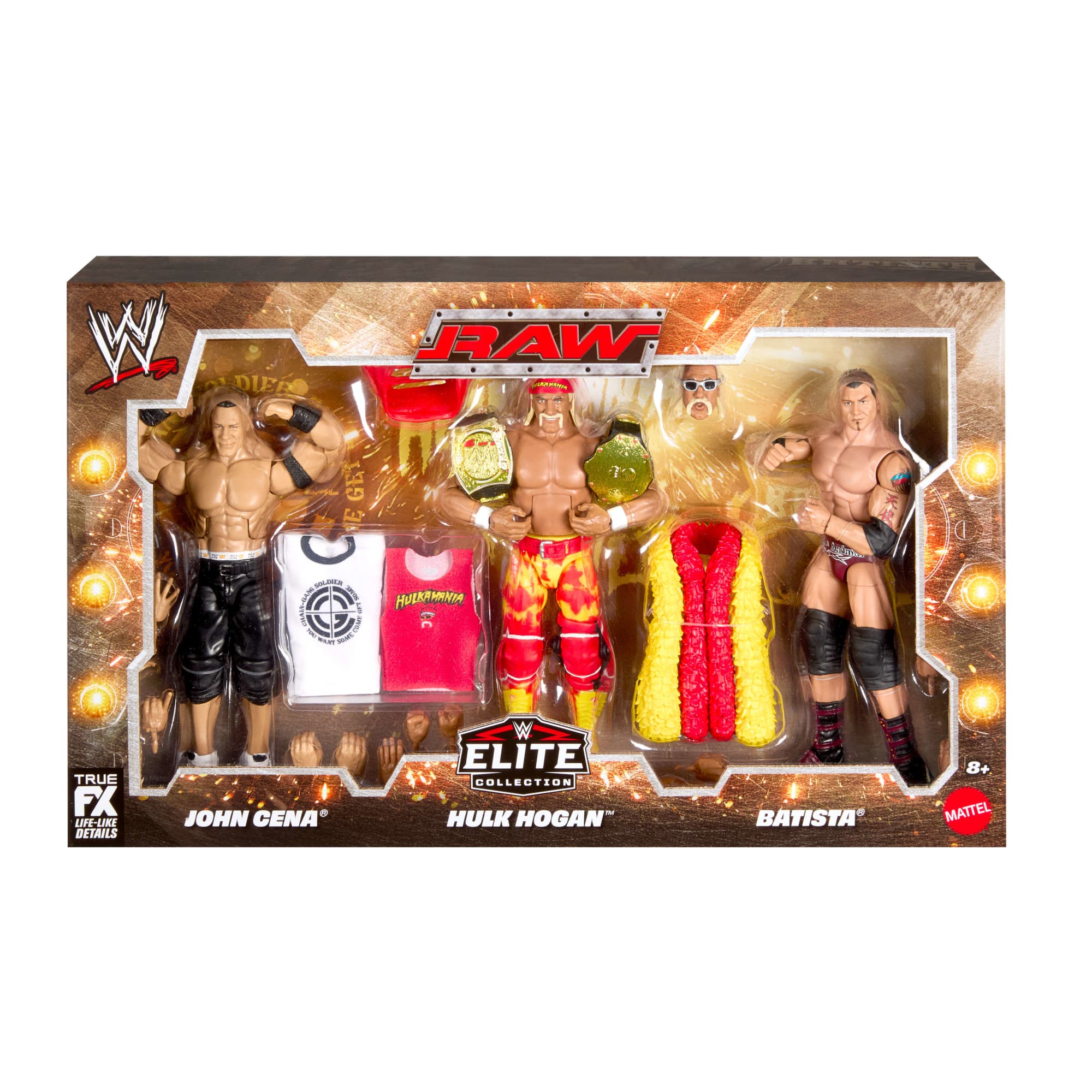 WWE Elite Hulk Hogan John Cena Batista Action Figures