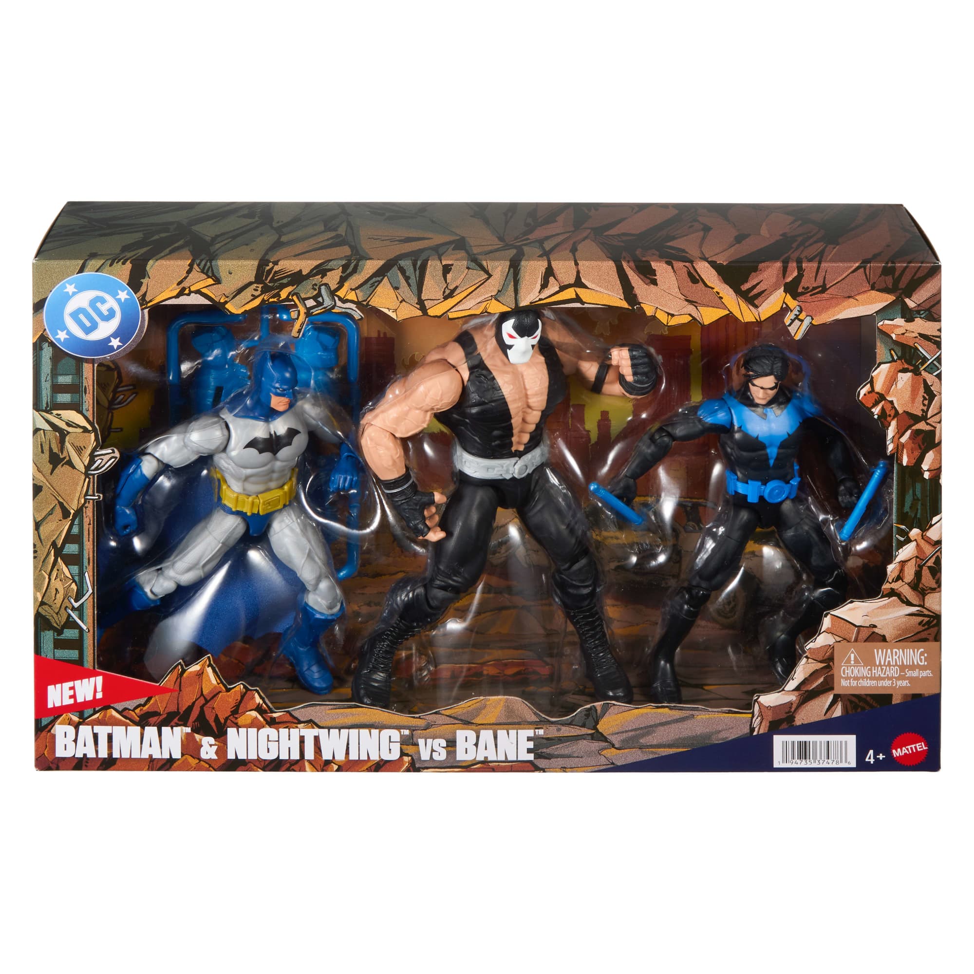 DC Premier Batman & Nightwing Vs 3-Pack Bane Action Figure