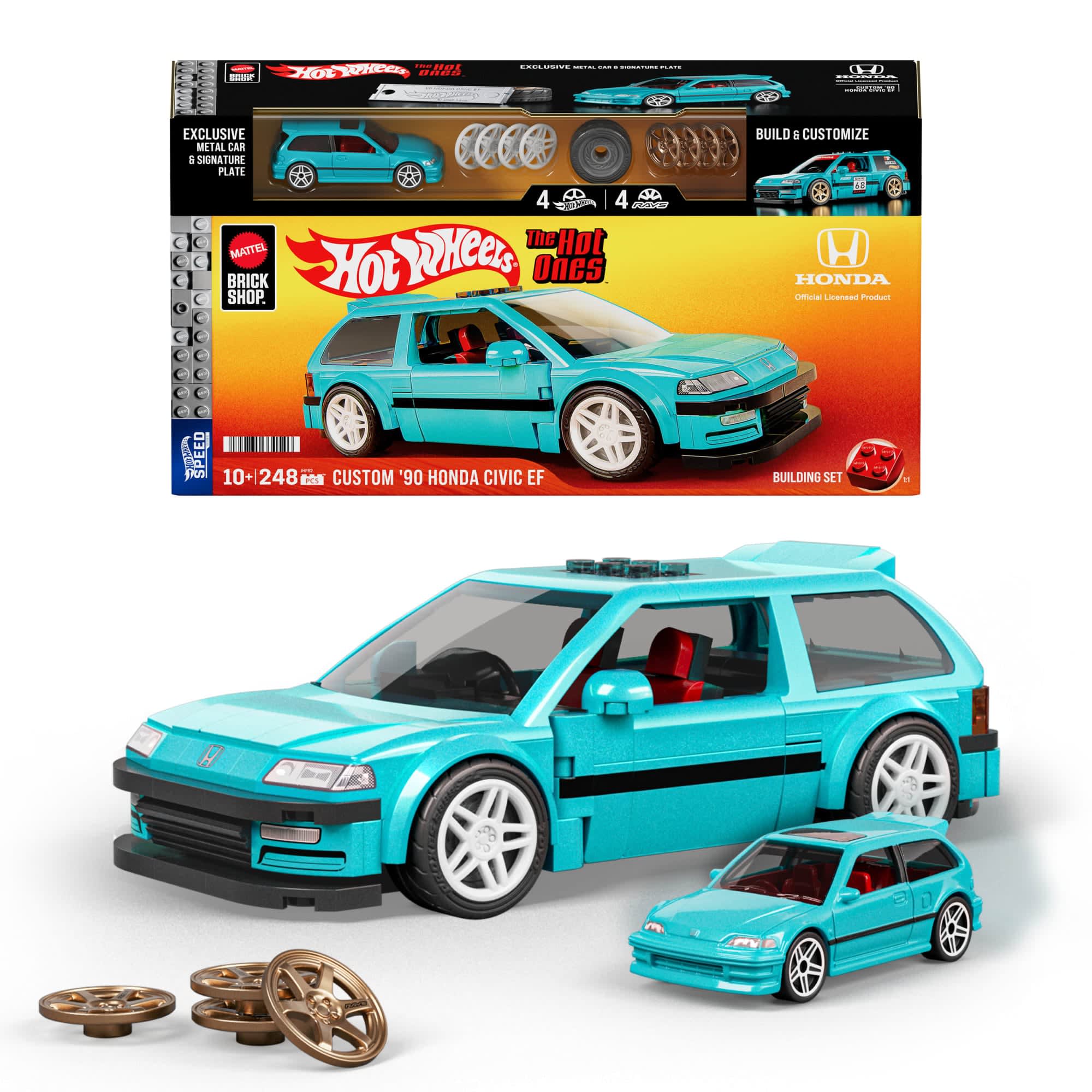 Mattel Brick Shop Hot Wheels Custom ’90 Honda Civic EF Bauset