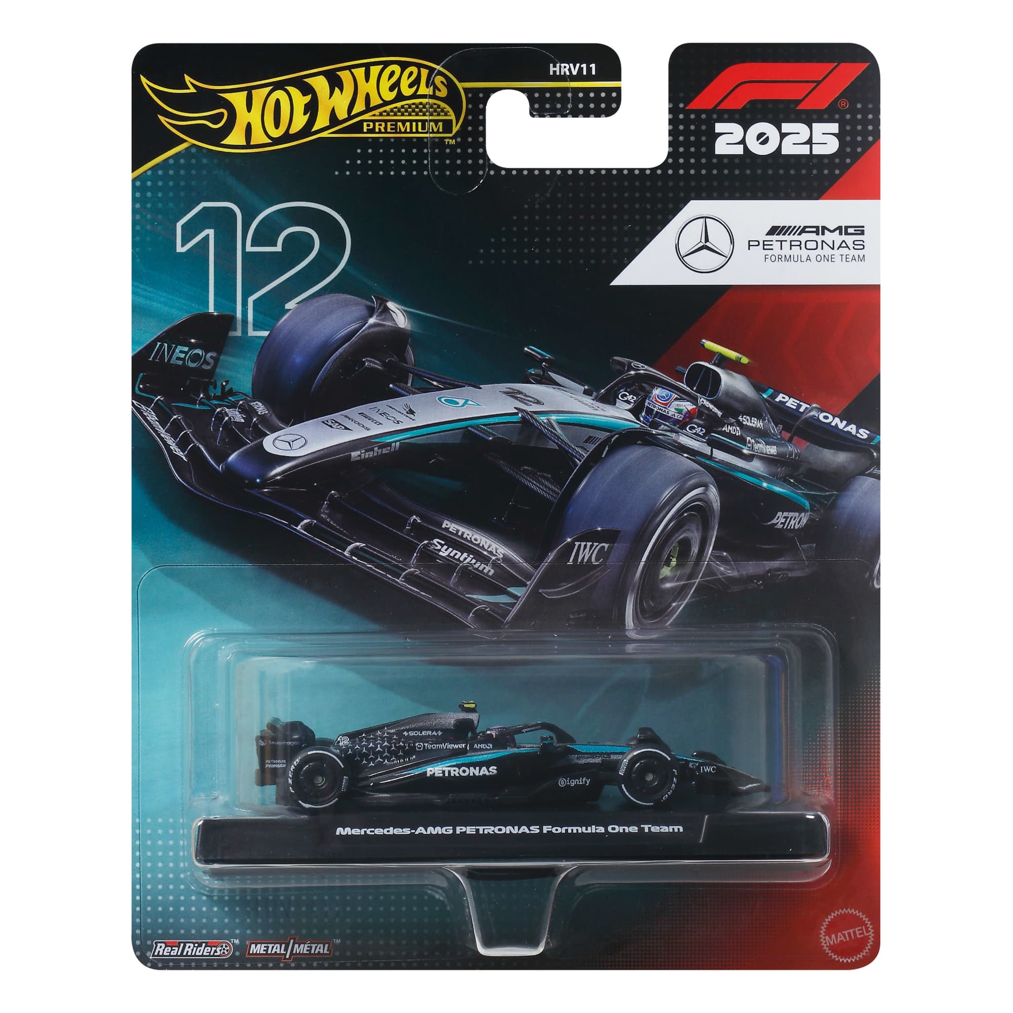 Hot Wheels Premium 2025 Formula 1® Mercedes-AMG PETRONAS Team #12