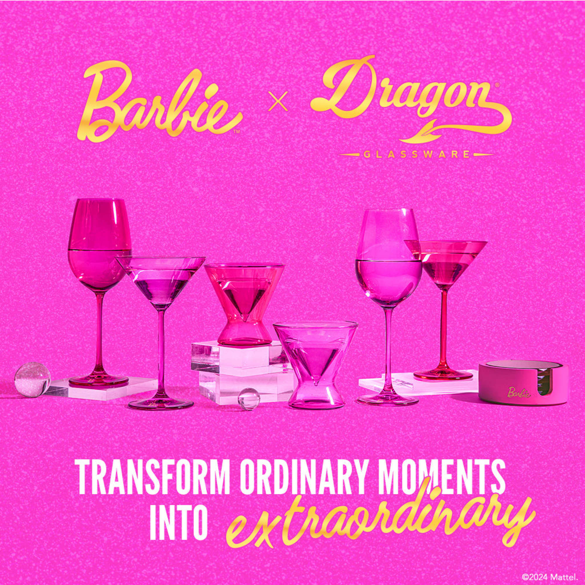 Barbie™ X Dragon Glassware® Wine Glasses
