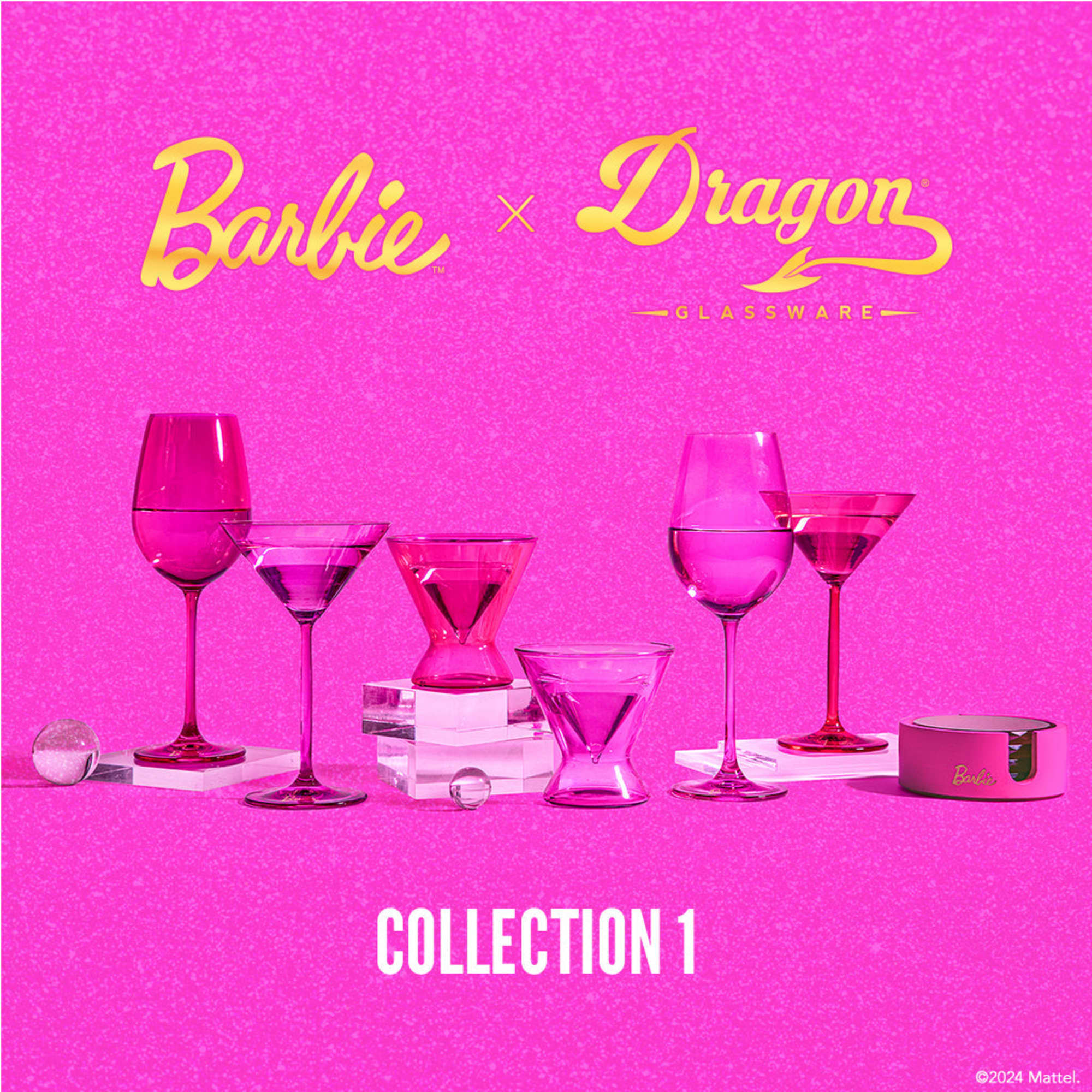 Barbie™ X Dragon Glassware® Martini Glasses