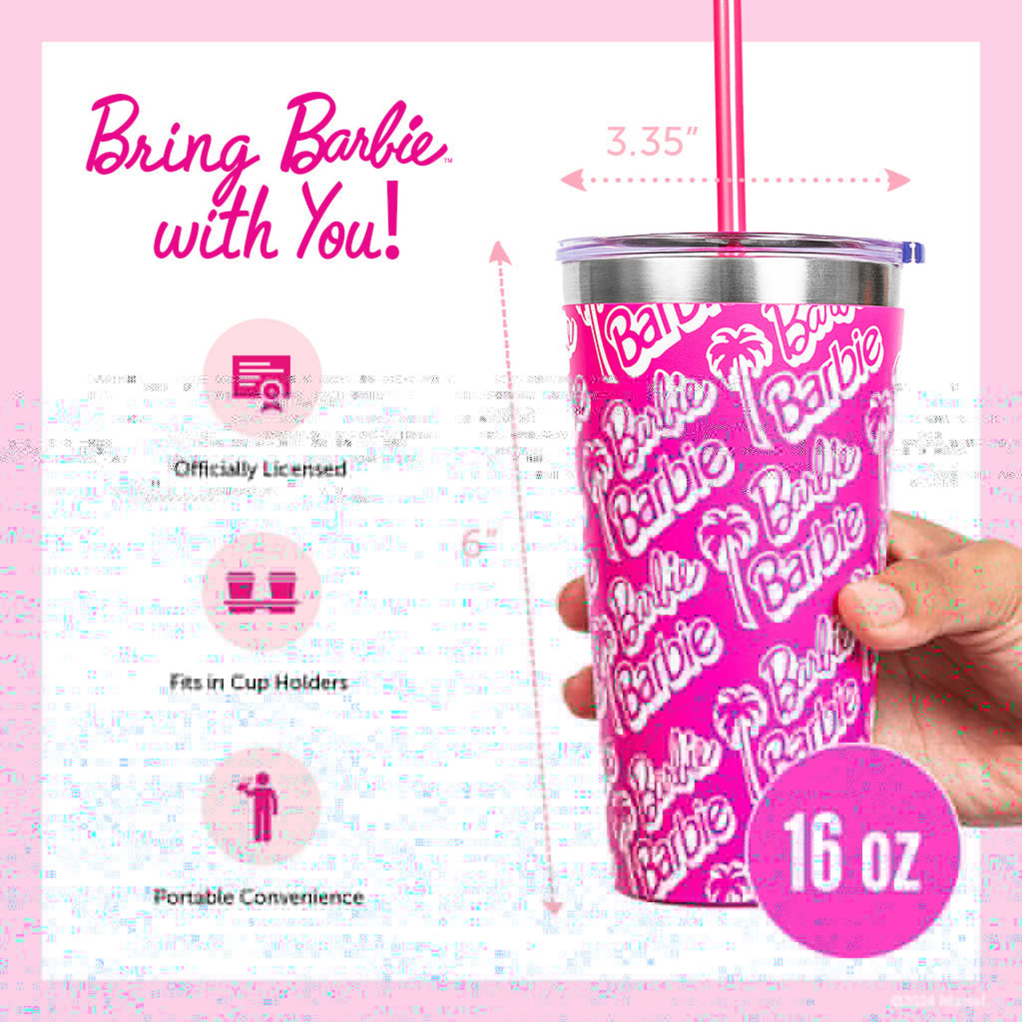 Barbie™ X Dragon Glassware® Tumbler - 16 Oz