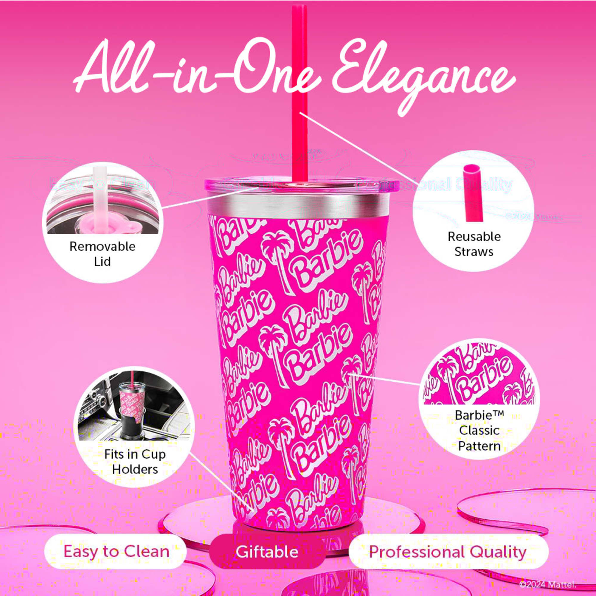 Barbie™ X Dragon Glassware® Tumbler - 16 Oz