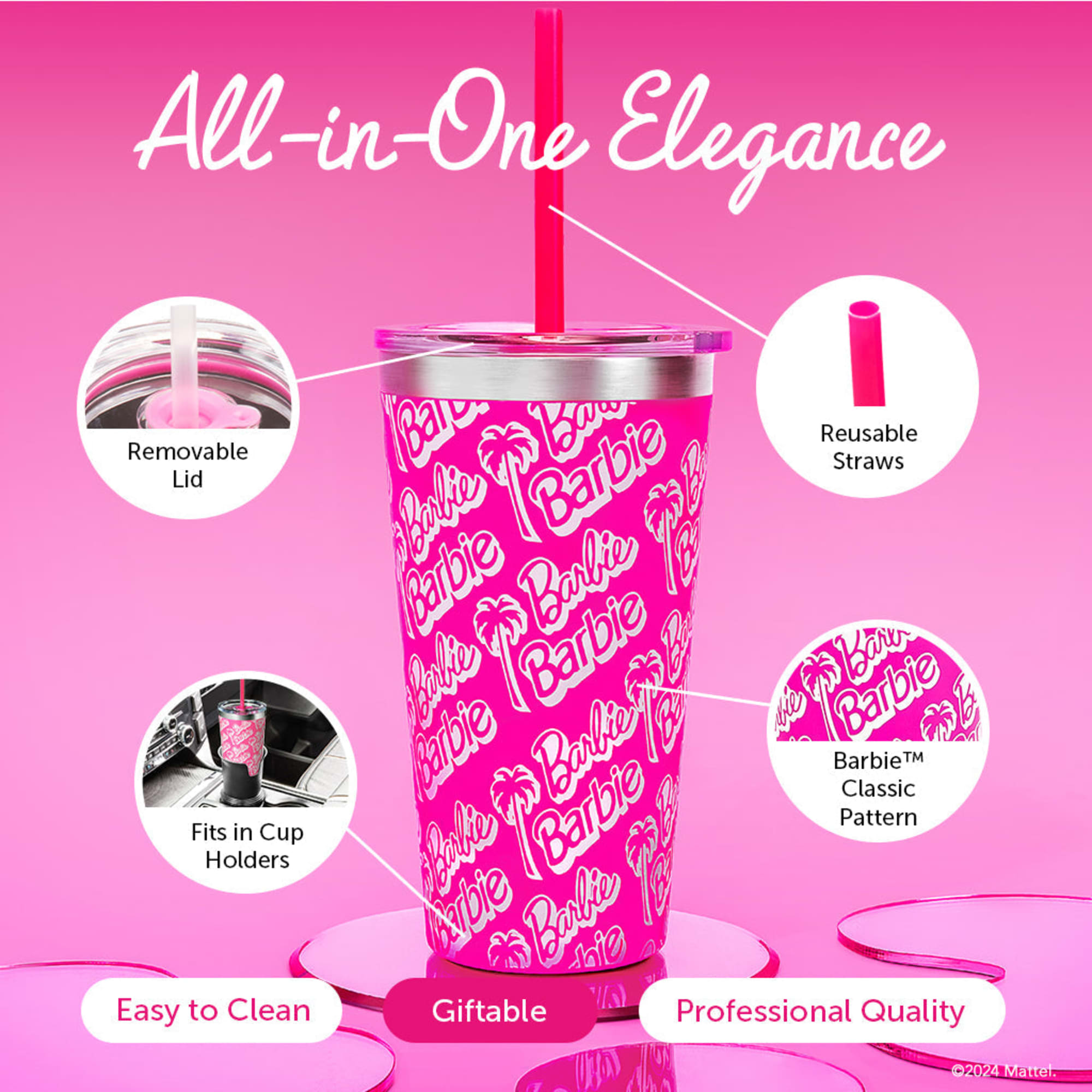 Barbie™ X Dragon Glassware® Tumbler - 16 Oz