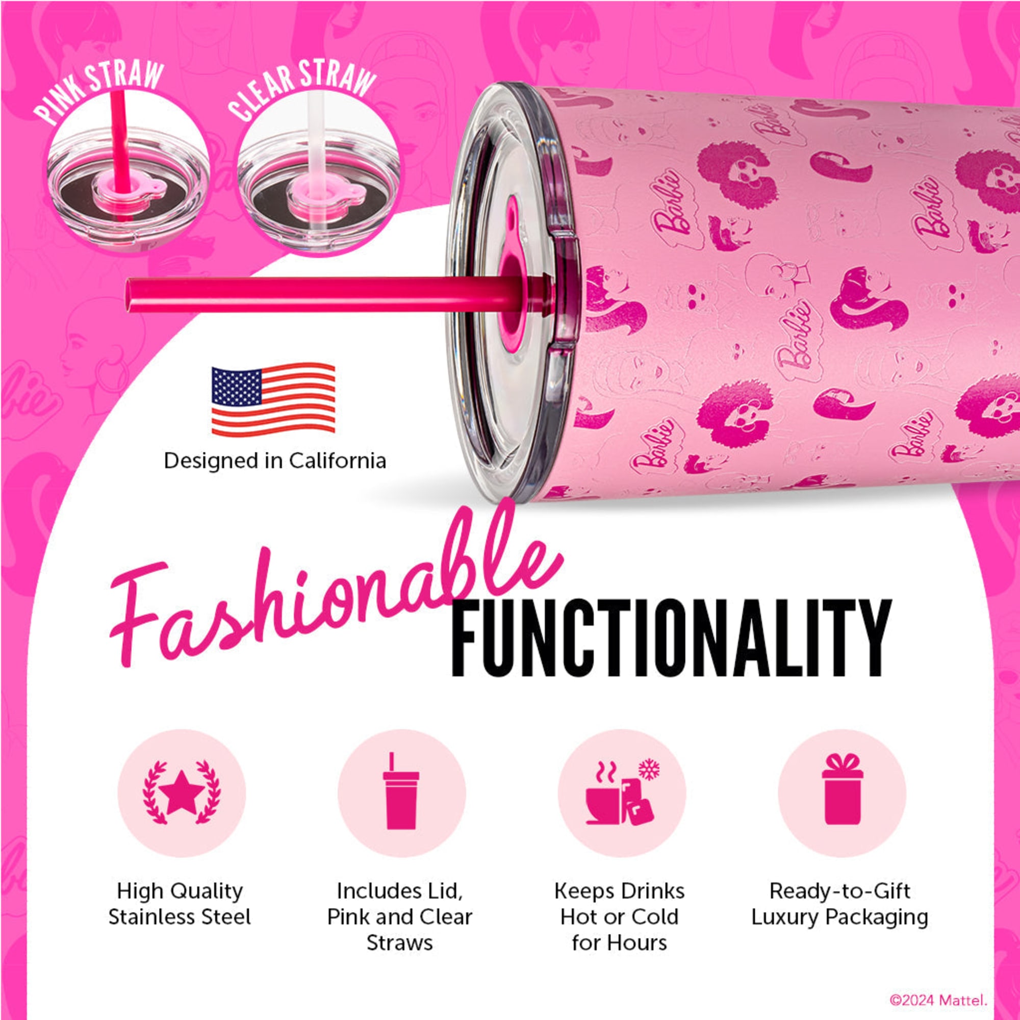 Barbie™ Style Icon Tumbler - 24 Oz