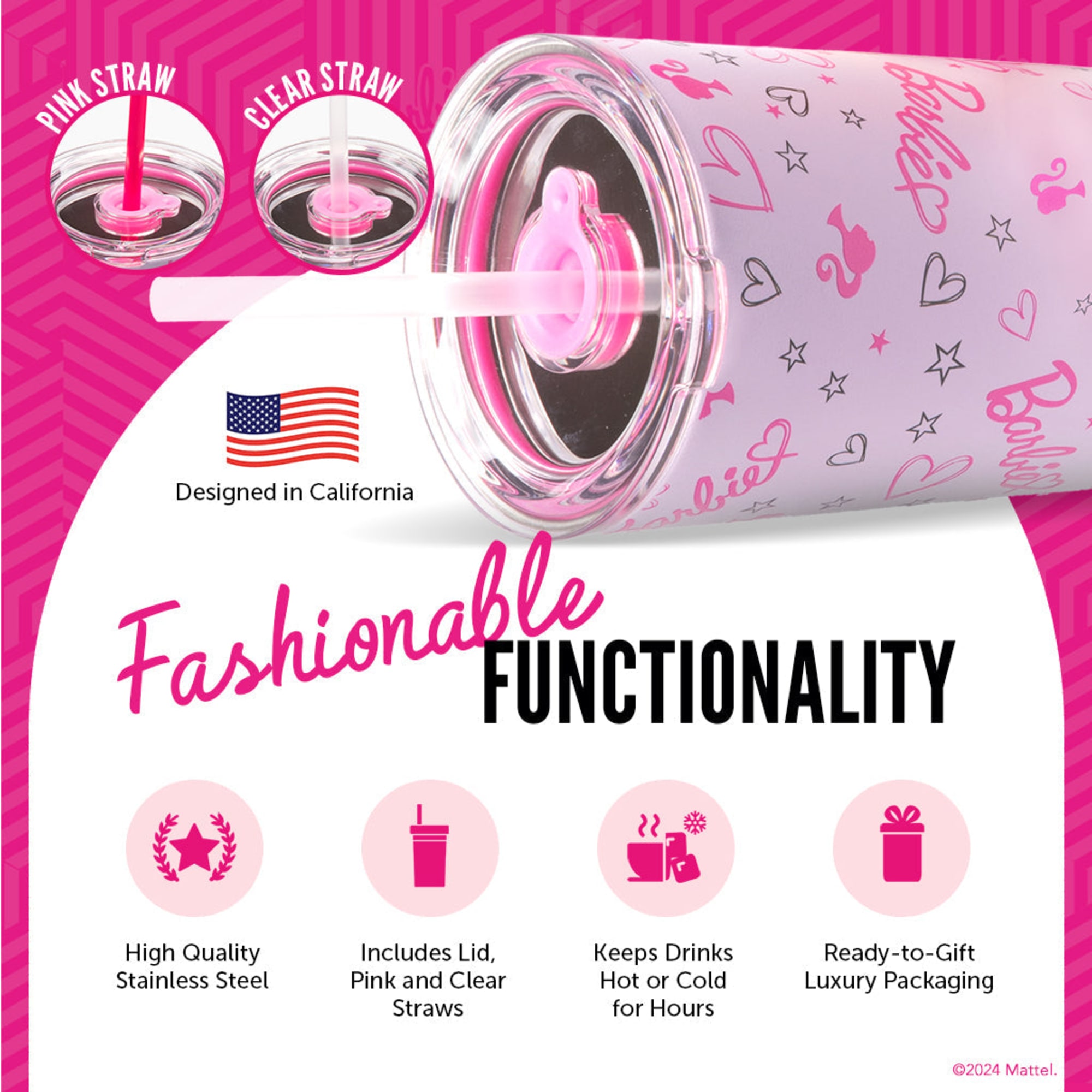 Barbie™ Love Out Loud Tumbler - 24 Oz