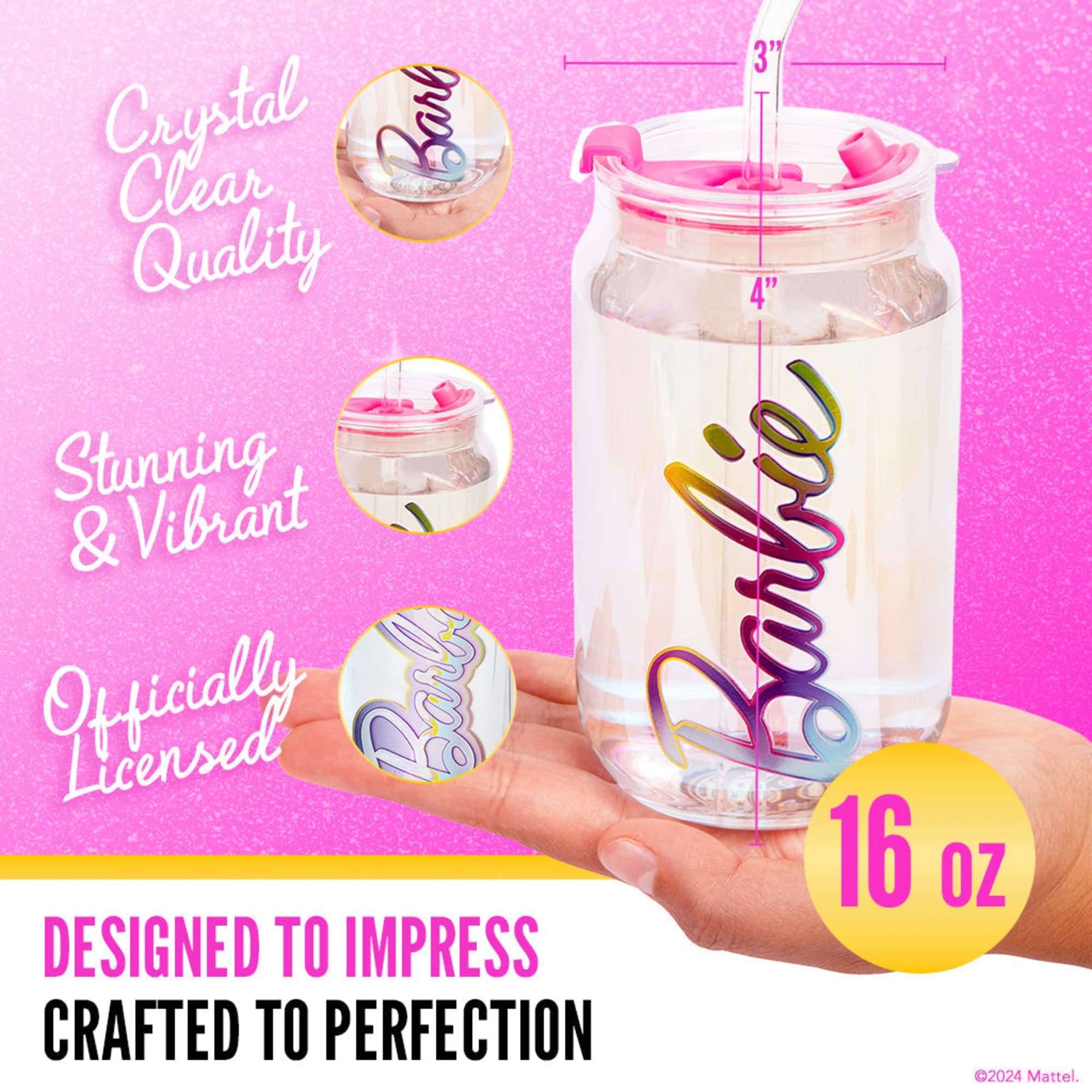 Barbie™ X Dragon Glassware® Aura Drinking Glasses