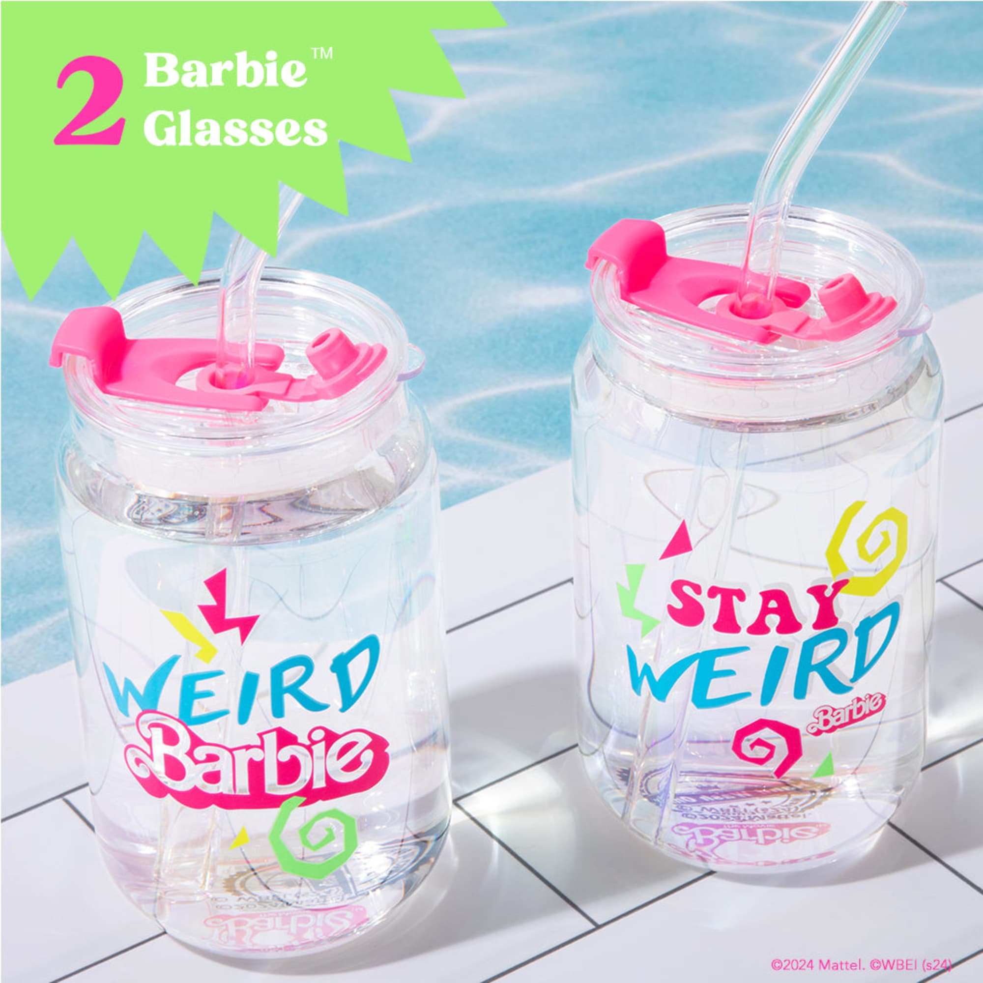 Barbie™ the Movie X Dragon Glassware® Weird Barbie™ Drinking Glasses