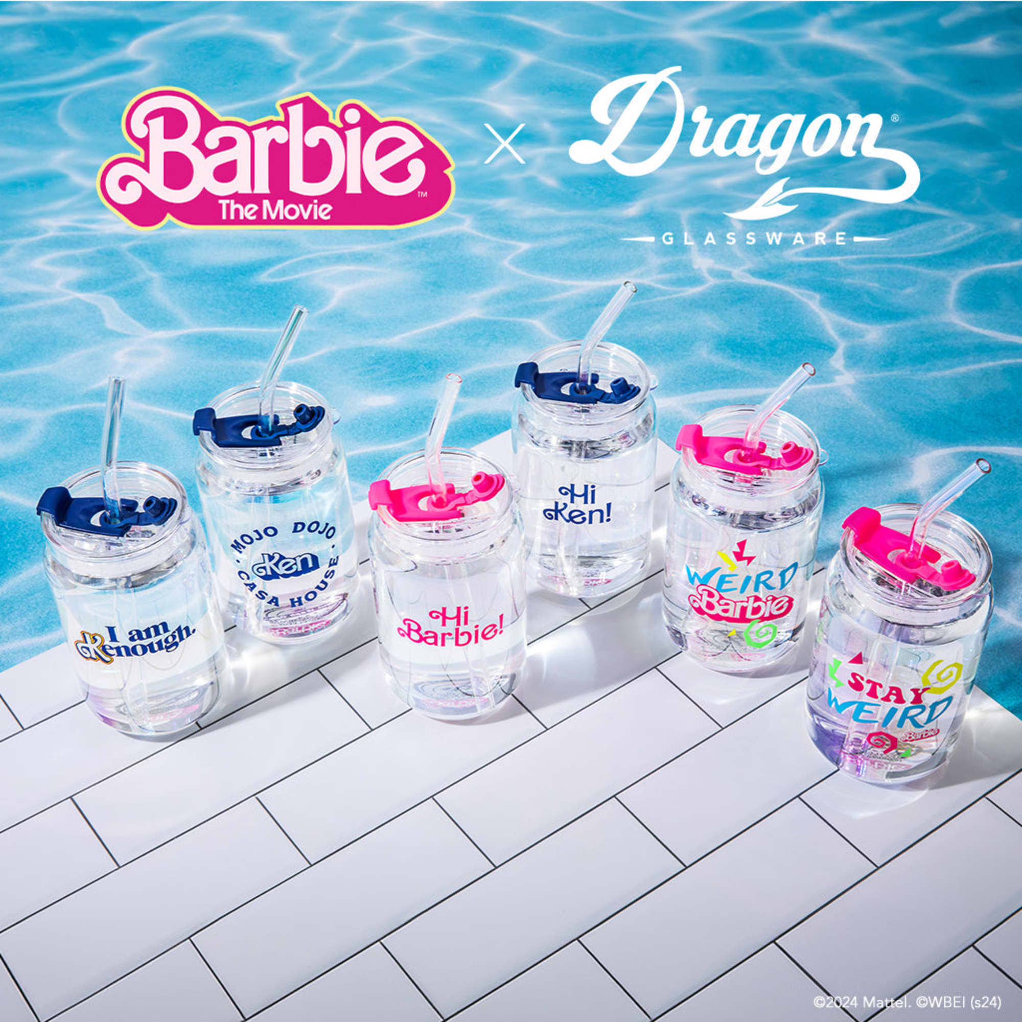 Barbie™ the Movie X Dragon Glassware® Weird Barbie™ Drinking Glasses