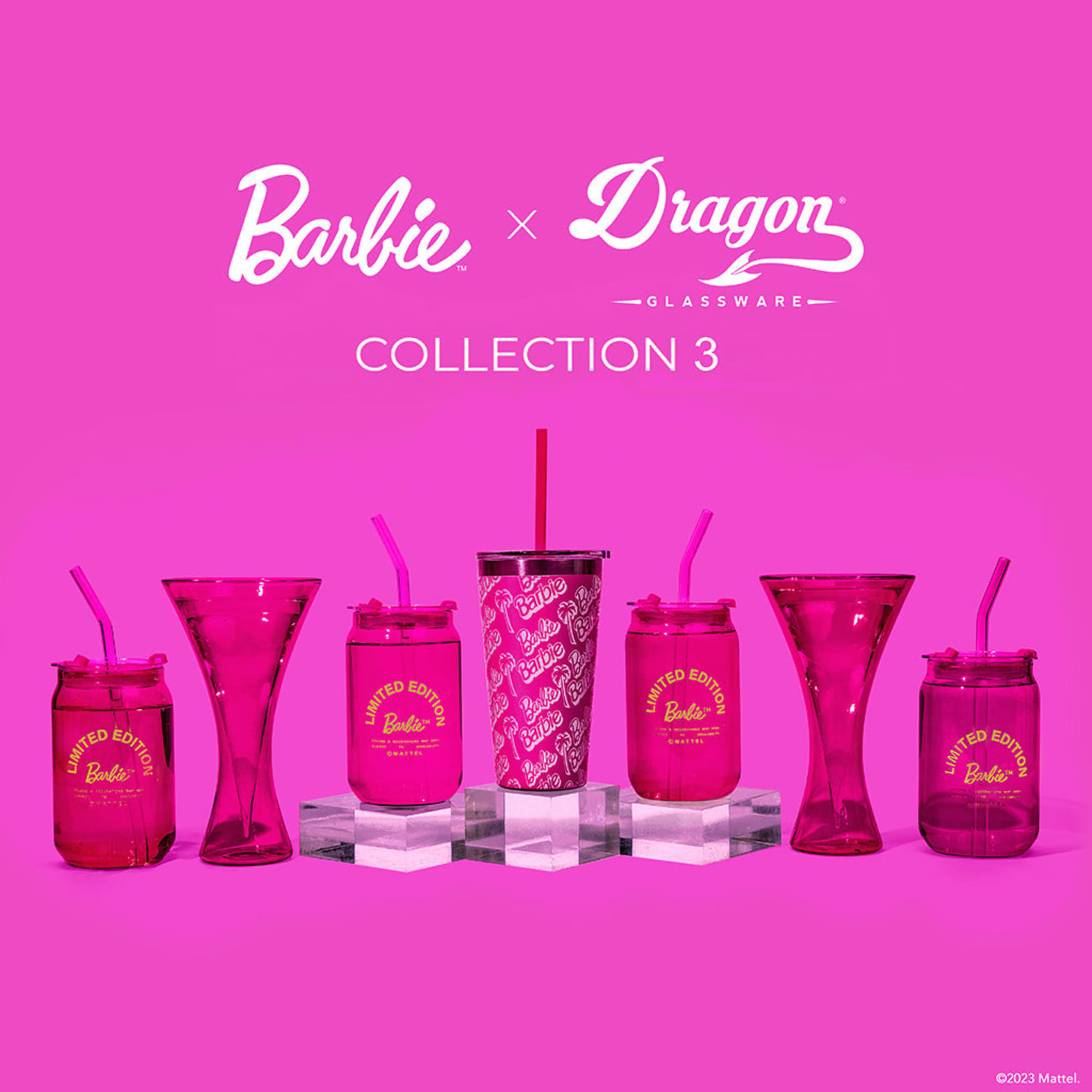 Barbie™ X Dragon Glassware® Cocktail Glasses