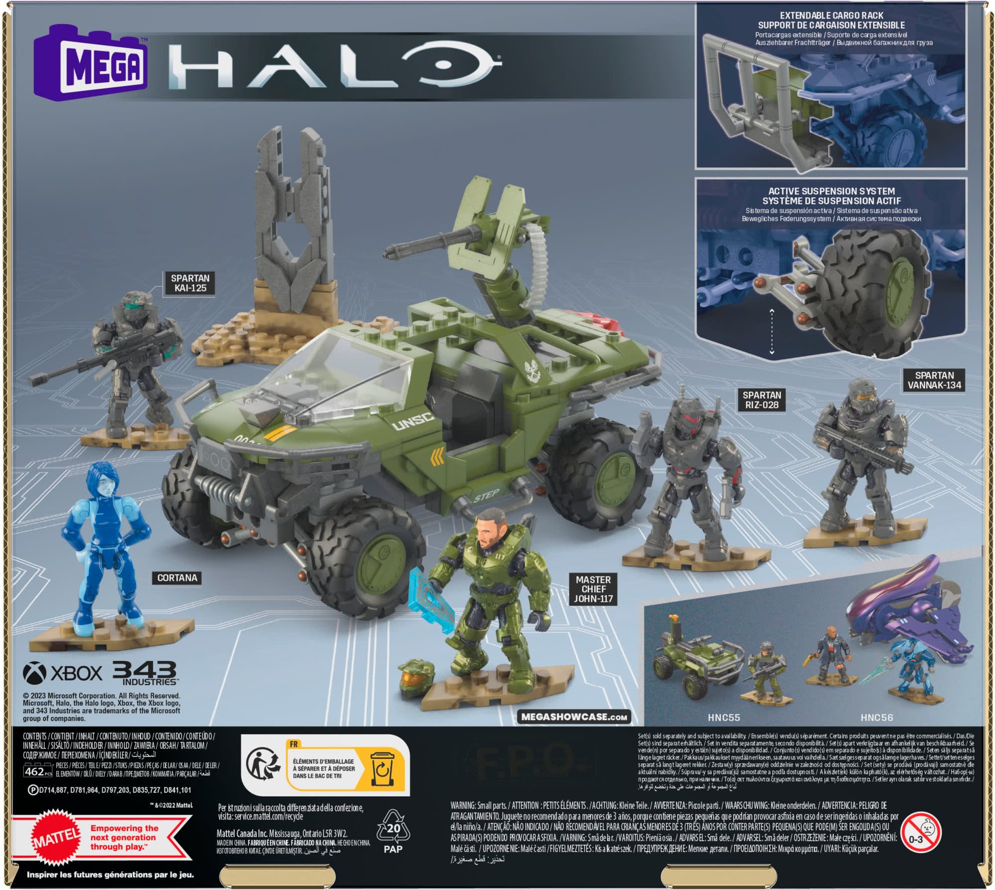 Pog Building MEGA Halo FLEETCOM Warthog Vehicle Building Set | Mattel Creations