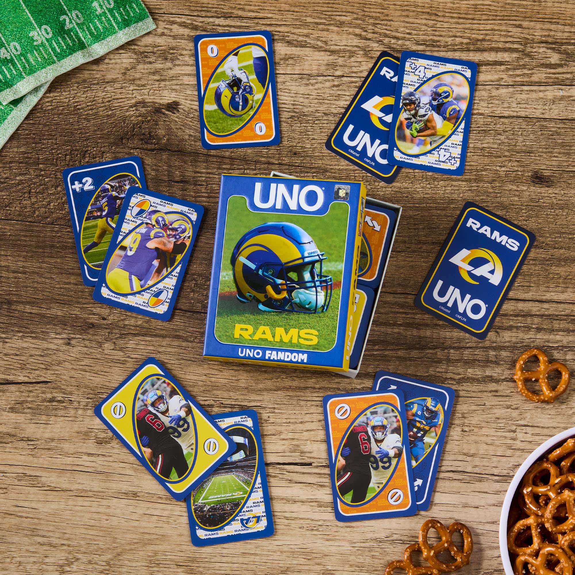 UNO Fandom NFL Los Angeles Rams Game Deck