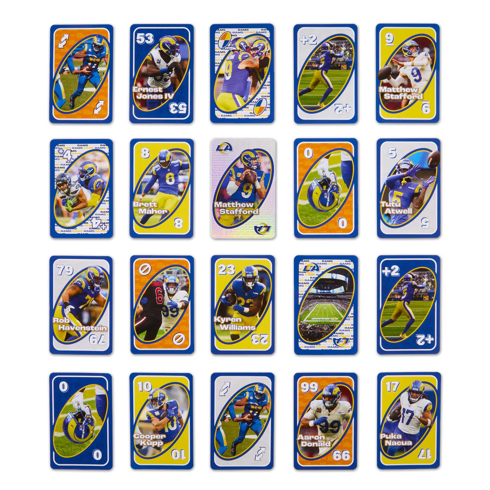 UNO Fandom NFL Los Angeles Rams Game Deck
