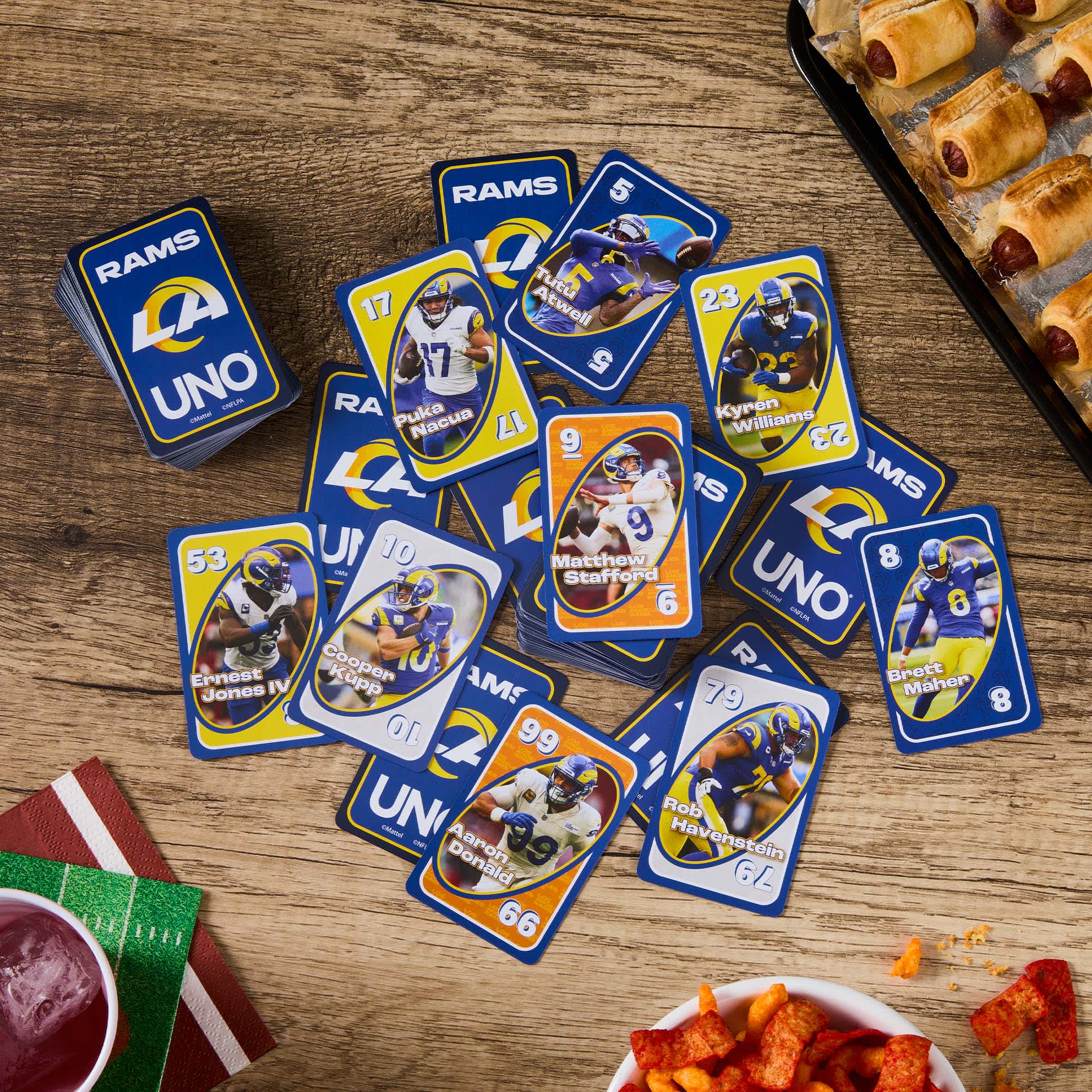 UNO Fandom NFL Los Angeles Rams Game Deck