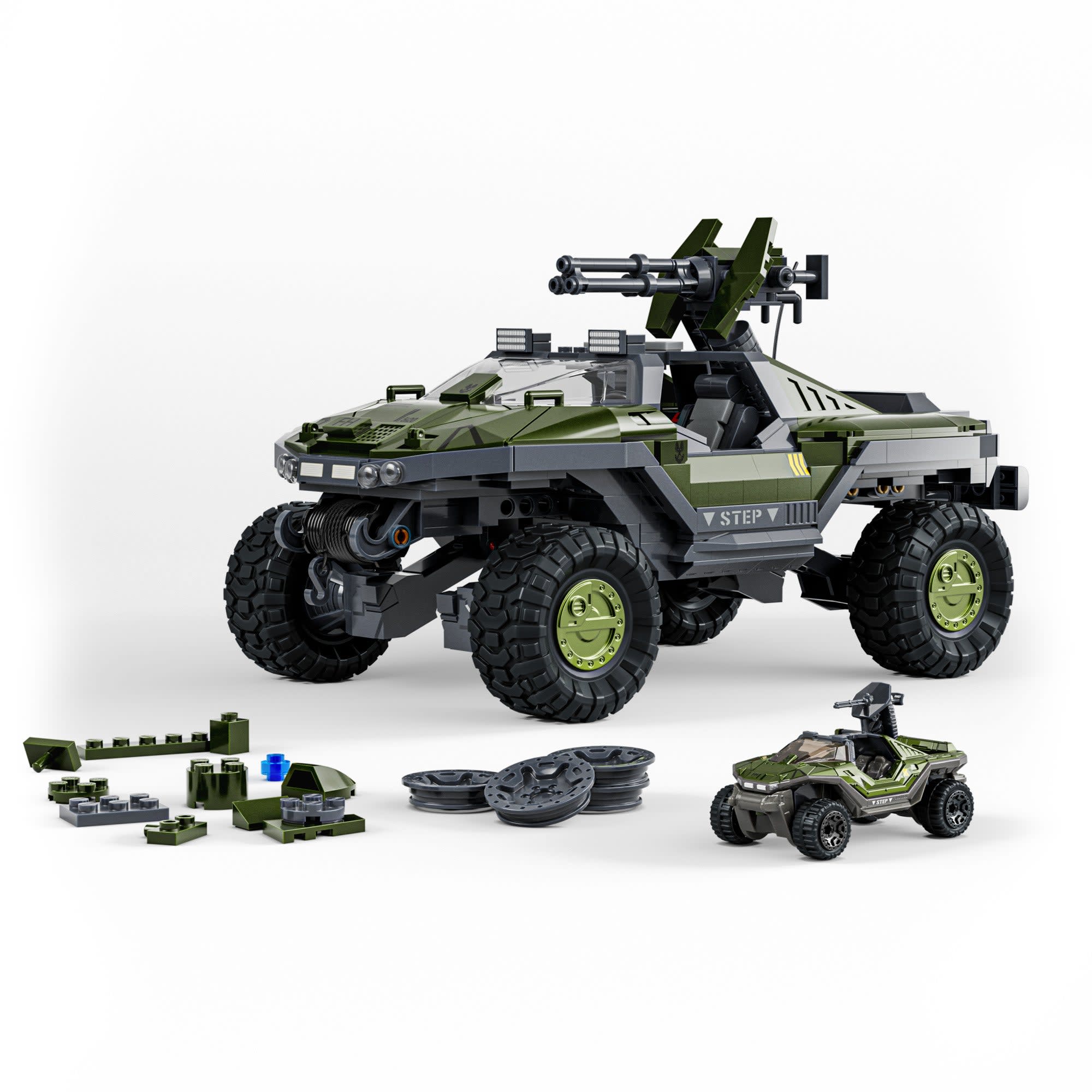 Mattel Brick Shop Hot Wheels Halo UNSC M12 Warthog Building Set
