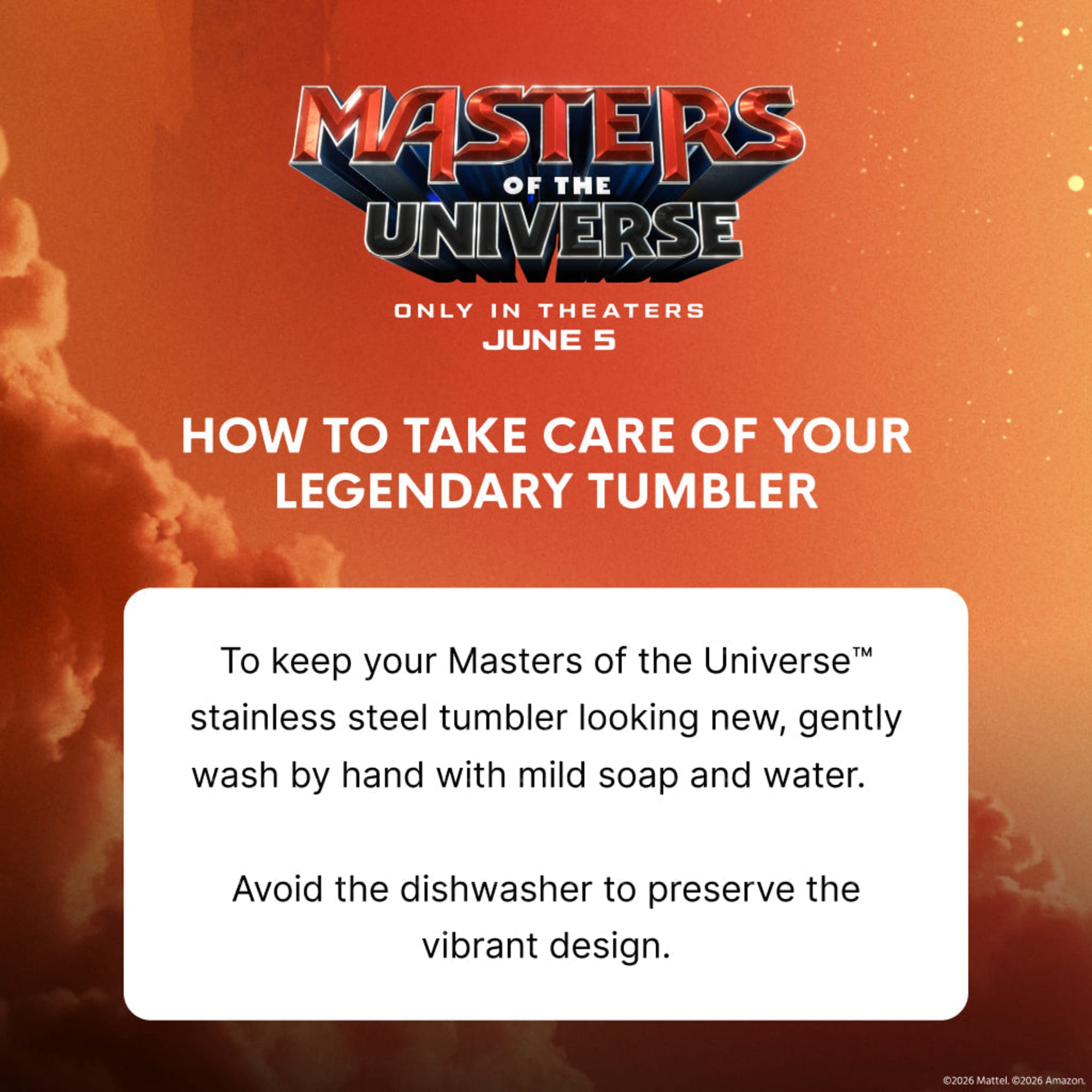 Masters of the Universe™ 2026 Movie Tumbler - I Have The Power (Mattel Creations)