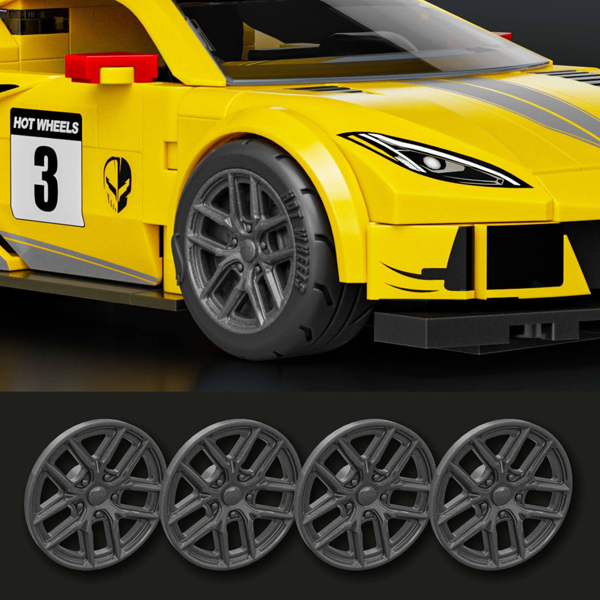 Mattel Brick Shop Hot Wheels ’20 Corvette C8.R Building Set
