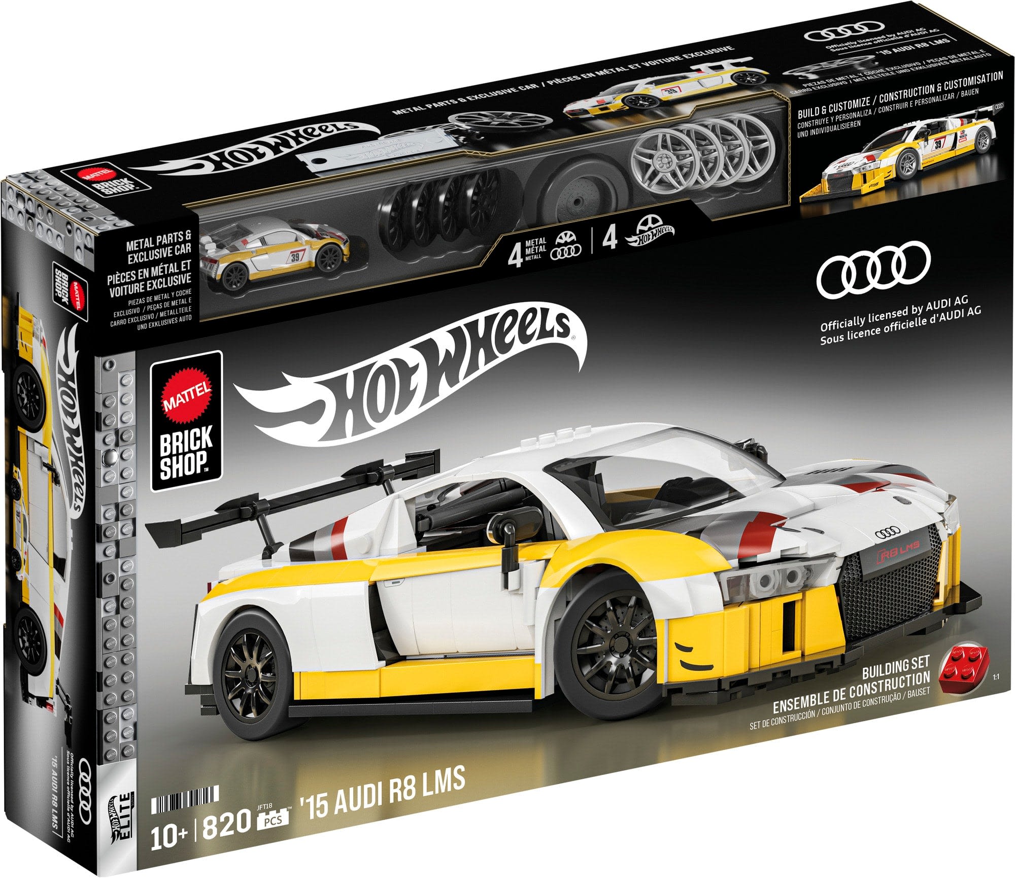 Mattel Brick Shop Hot Wheels ‘15 Audi R8 LMS Building Set