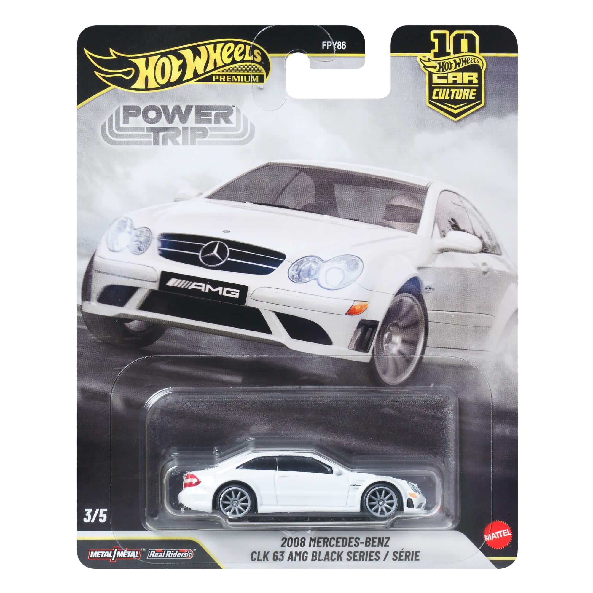 Hot Wheels Premium Car Culture 2008 Mercedes-Benz CLK 63 AMG Black Series / Série