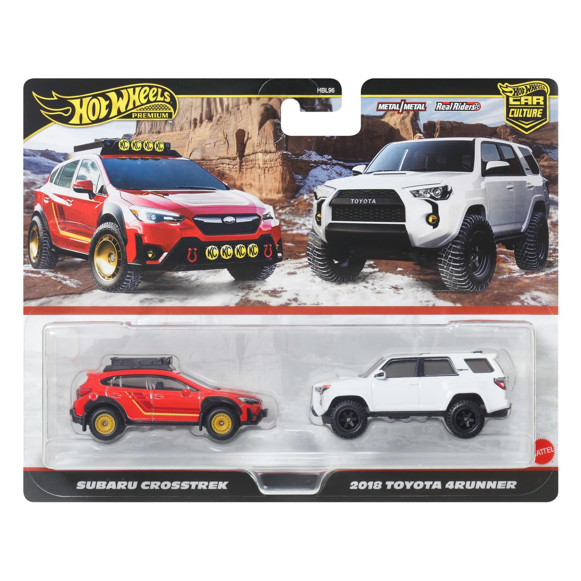 Hot Wheels Premium Car Culture 2-Pack Subaru Crosstrek & 2018 Toyota 4Runner