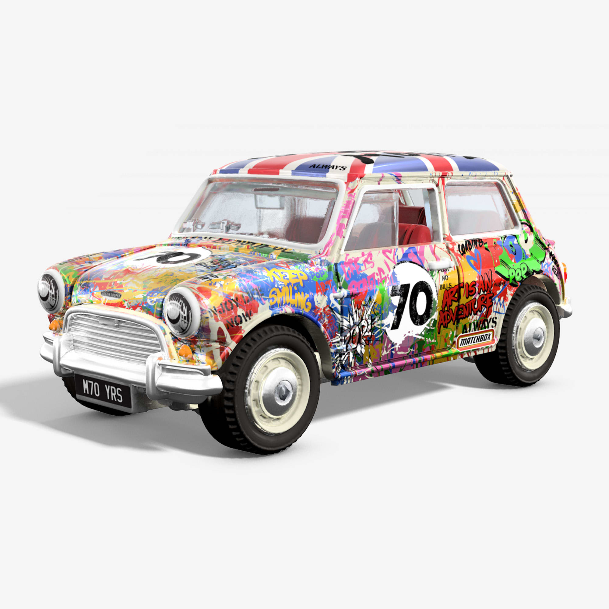 Matchbox x Mr Brainwash 1964 Austin Mini Cooper S