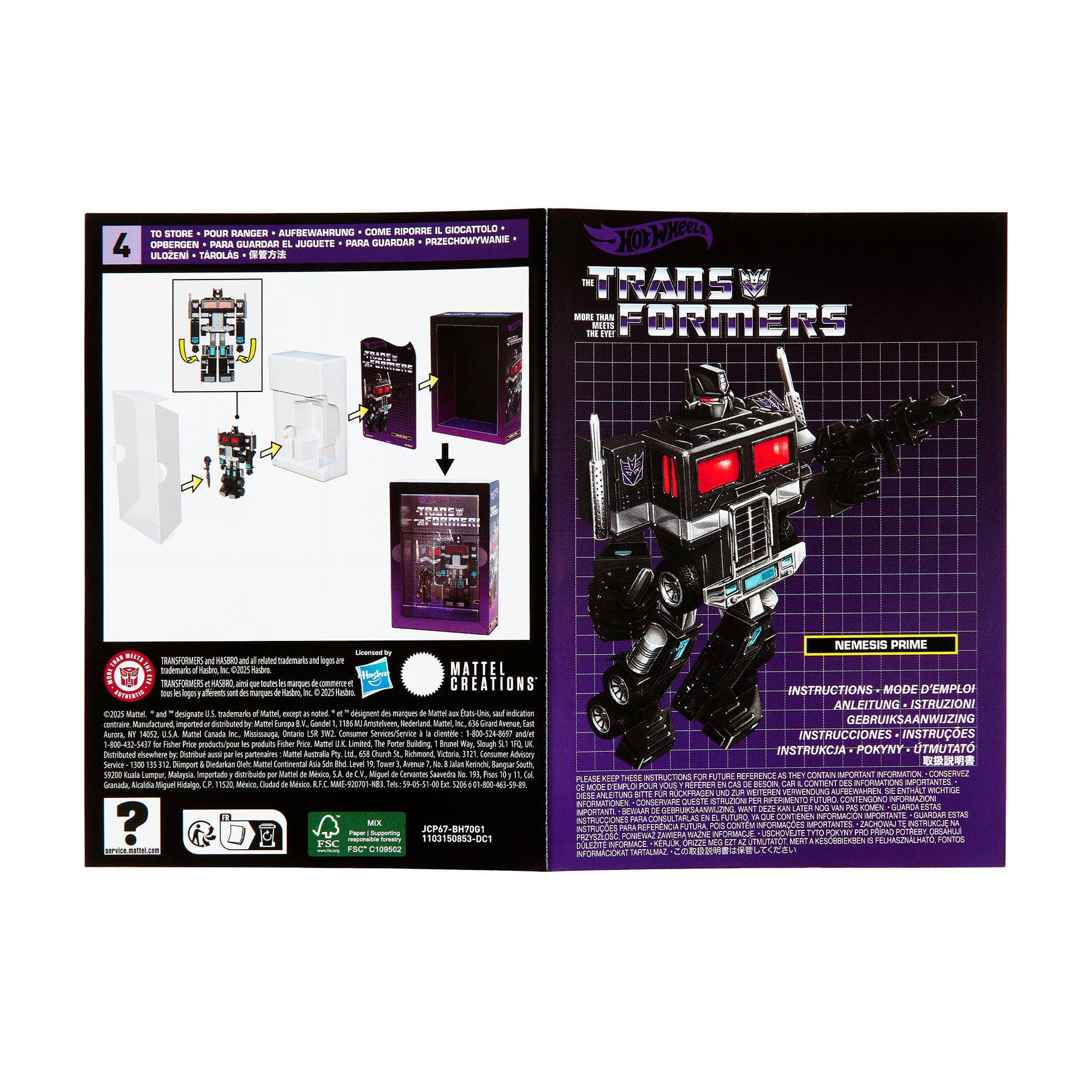 Hot Wheels Transformers Nemesis Prime