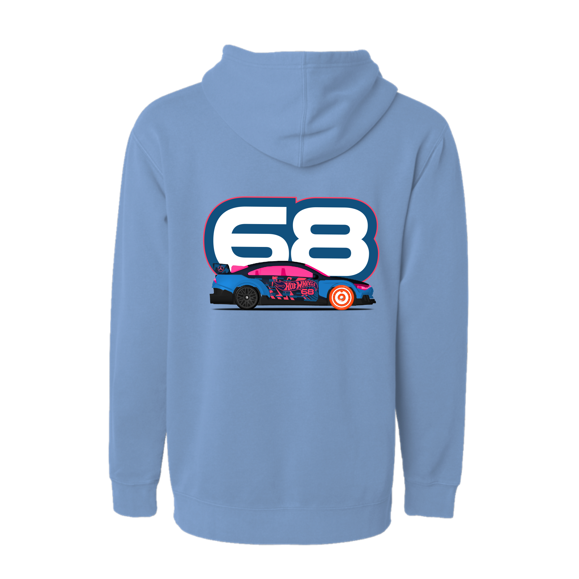 Hot Wheels x Mercedes Benz Embroidered Blue Hoodie