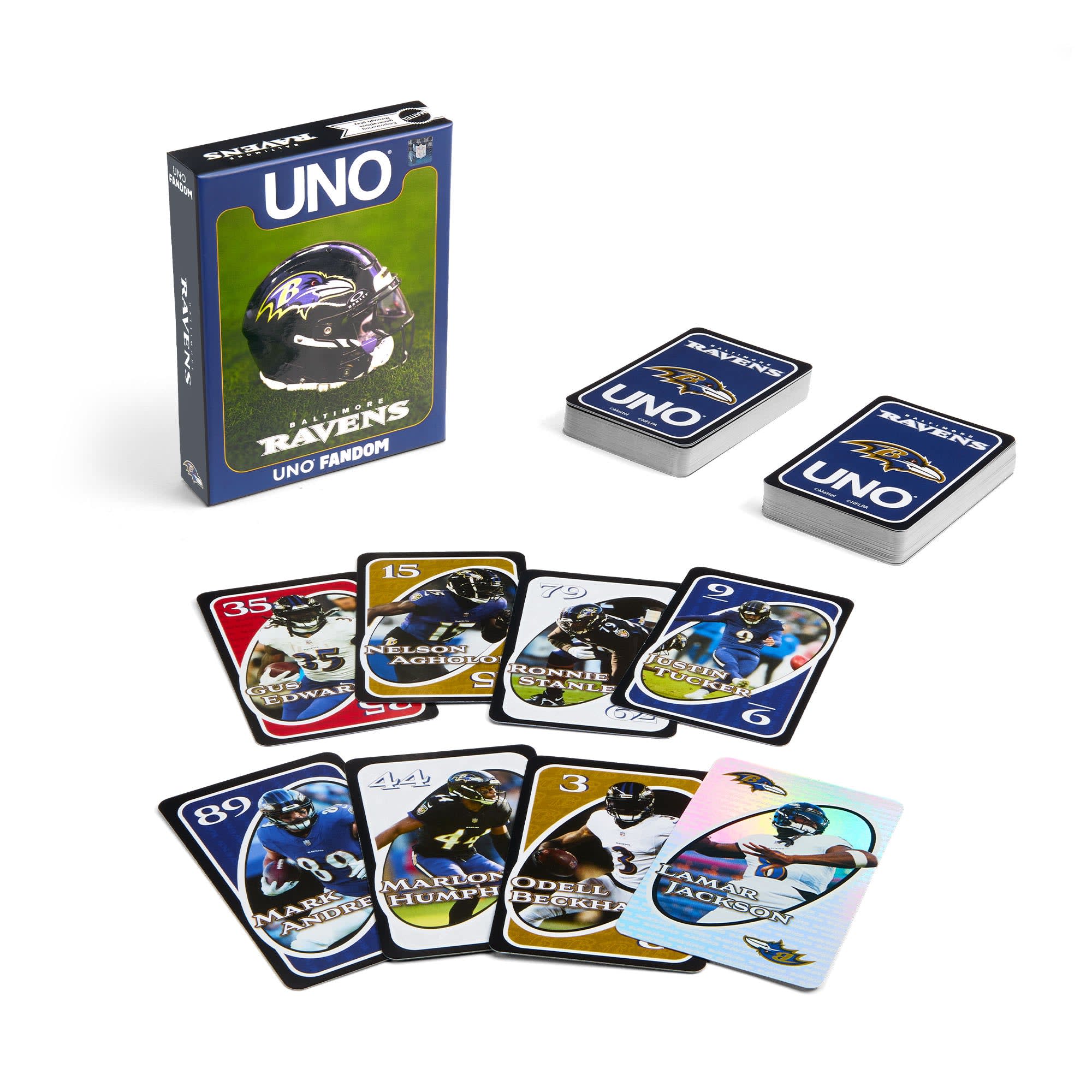 UNO Fandom NFL Baltimore Ravens Game Deck