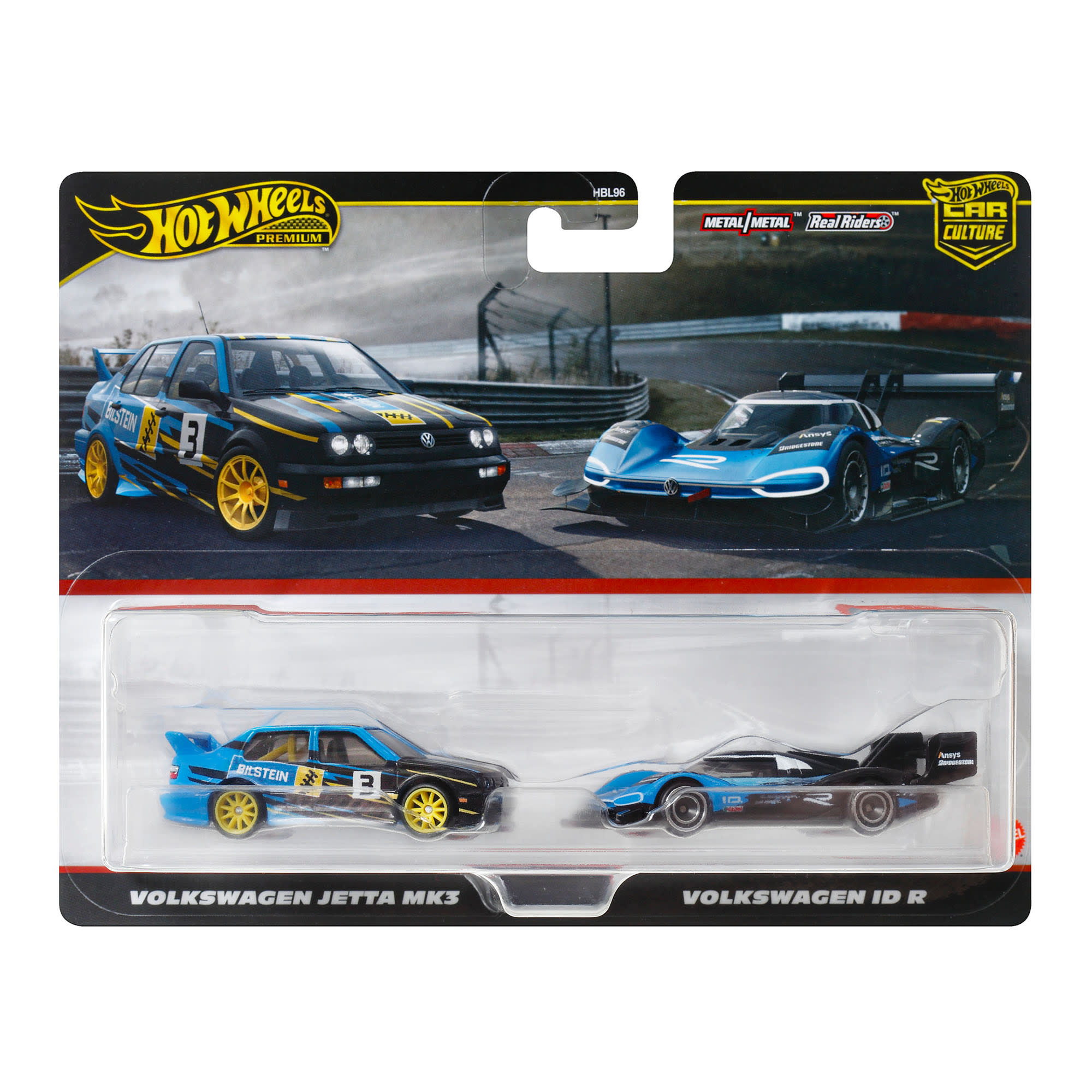 Hot Wheels Premium Car Culture 2-Pack Volkswagen Jetta MK3 & Volkswagen ID R