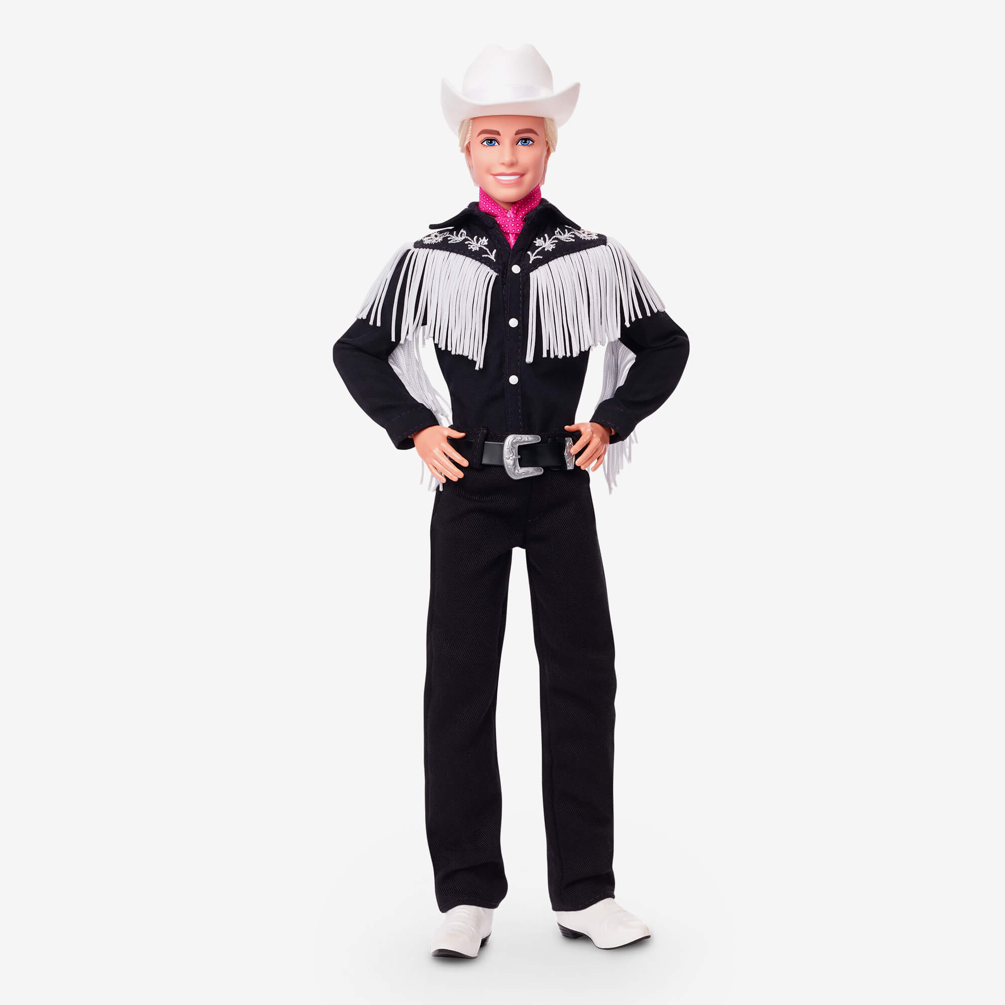 Ken Doll in Black and White Western Outfit – Barbie The Movie