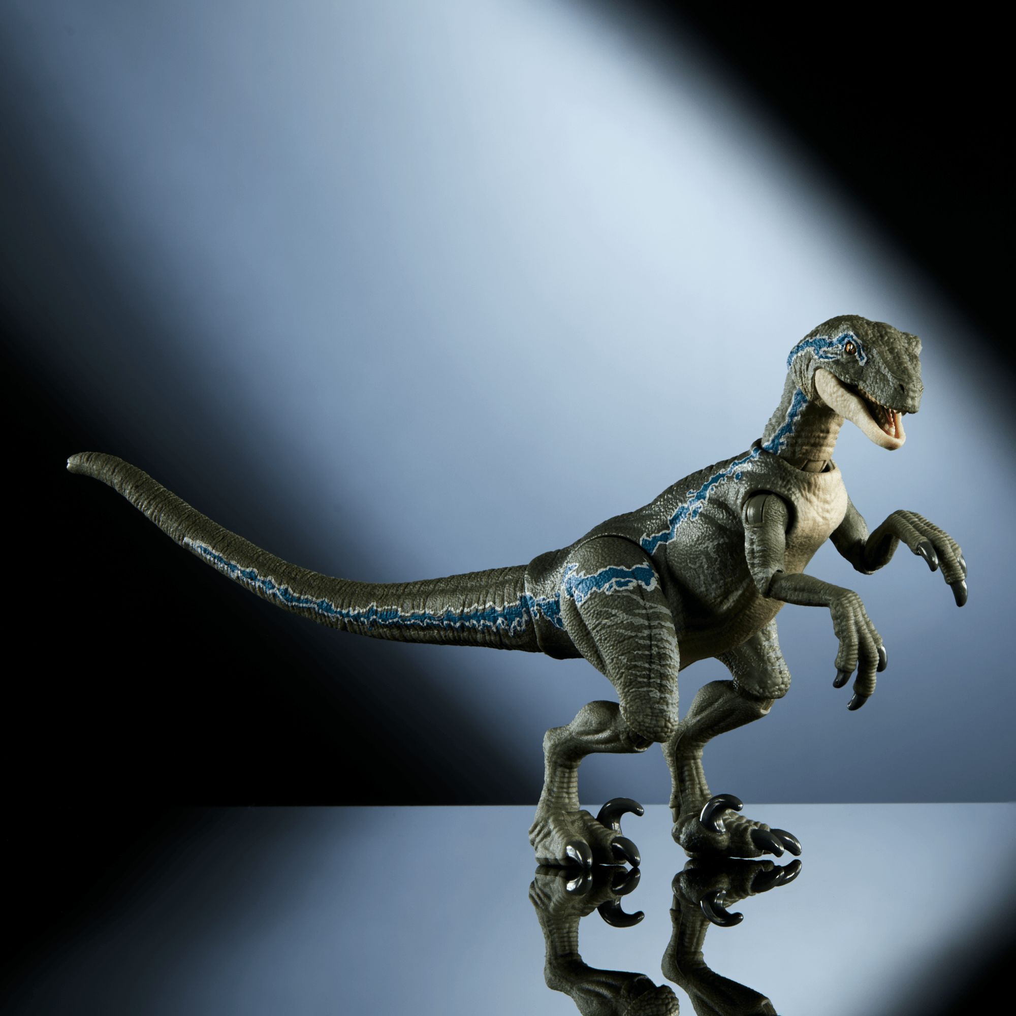 Jurassic World Hammond Collection Velociraptor Blue Dinosaur Figure