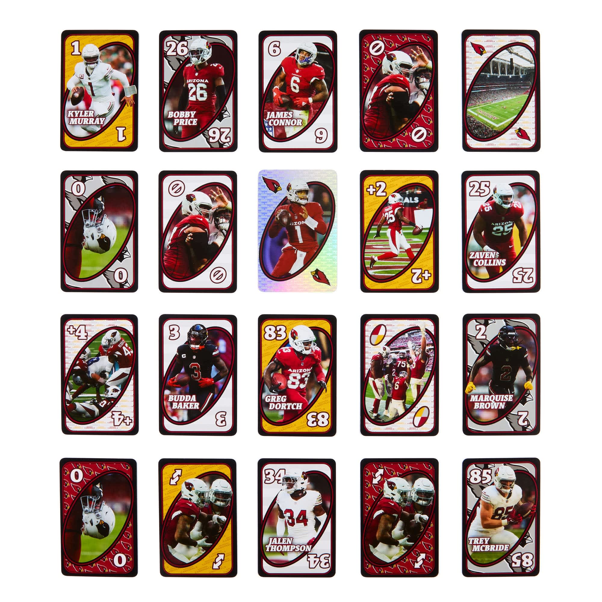 UNO Fandom NFL Arizona Cardinals Game Deck