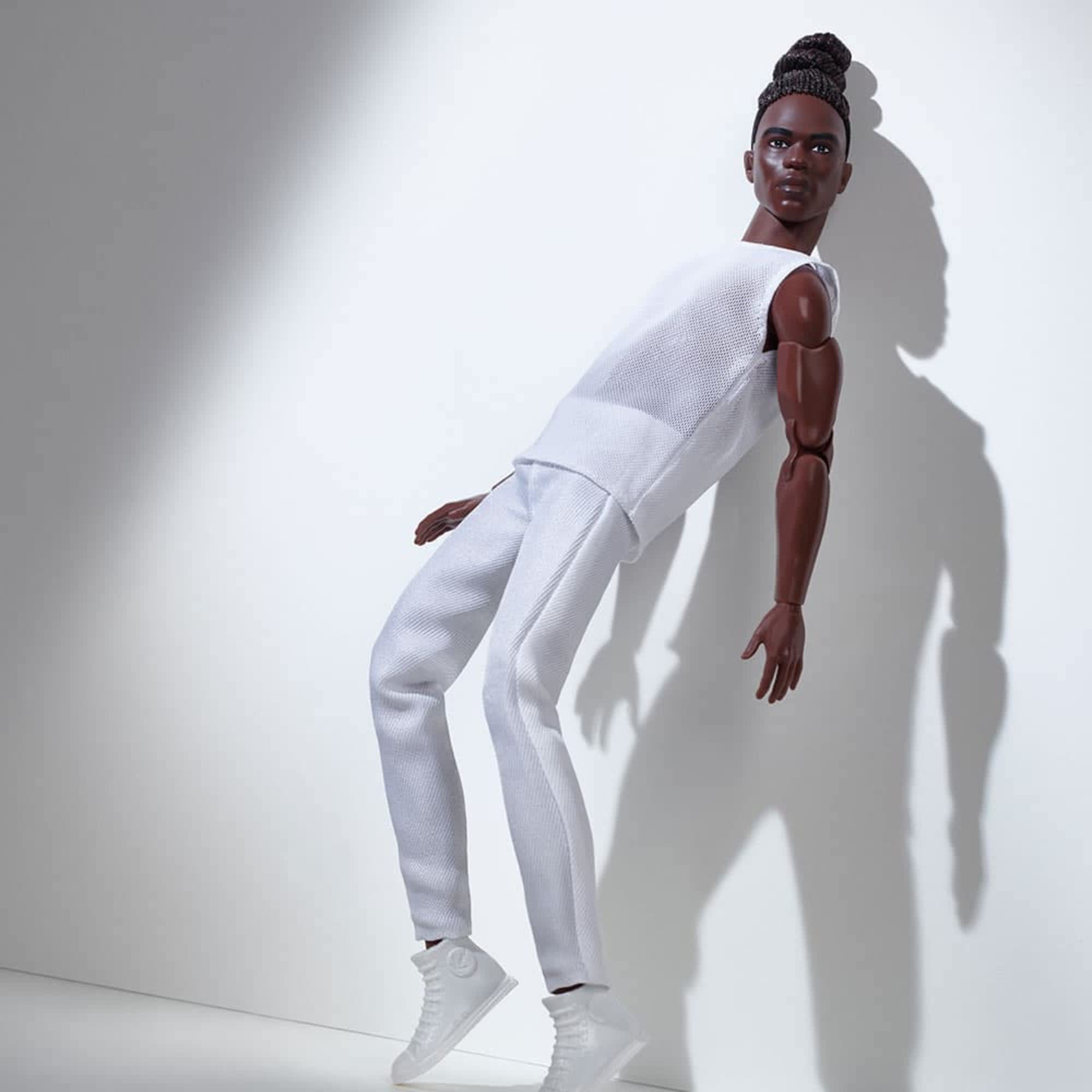 Barbie Looks Ken Doll (Brunette with Braids & Bun Hairstyle)