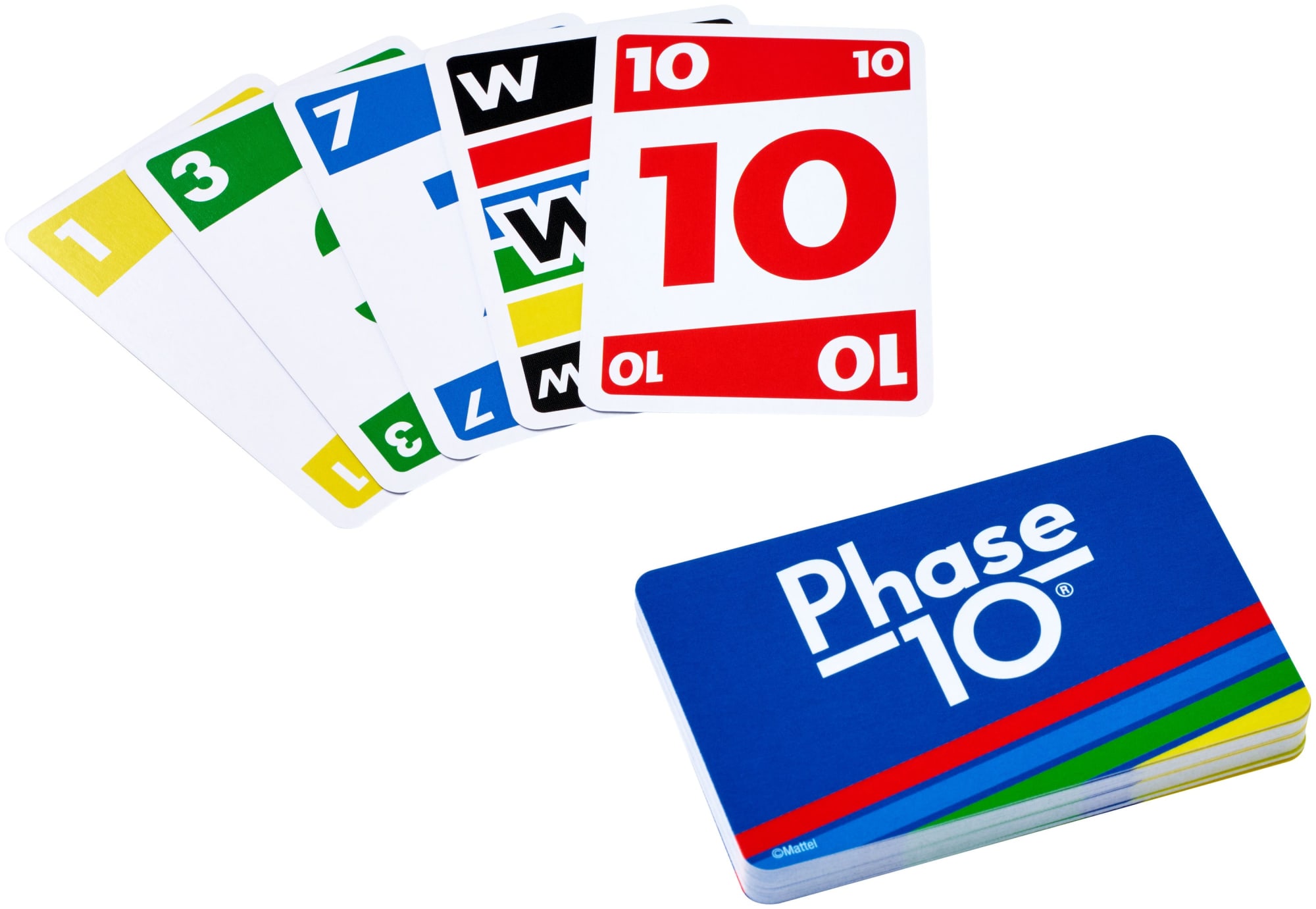 Phase 10 Card Game with Color Blind Accessible Deck