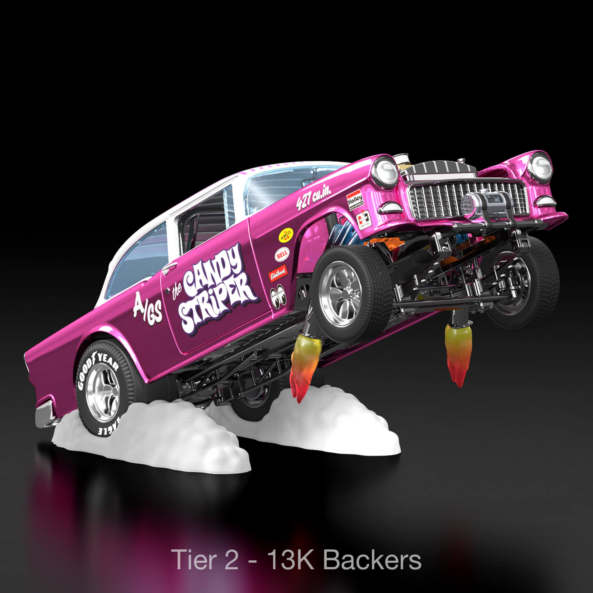 RLC Exclusive 1:18 Scale ‘55 Chevy Bel Air Gasser “Candy Striper” - Crowdfund