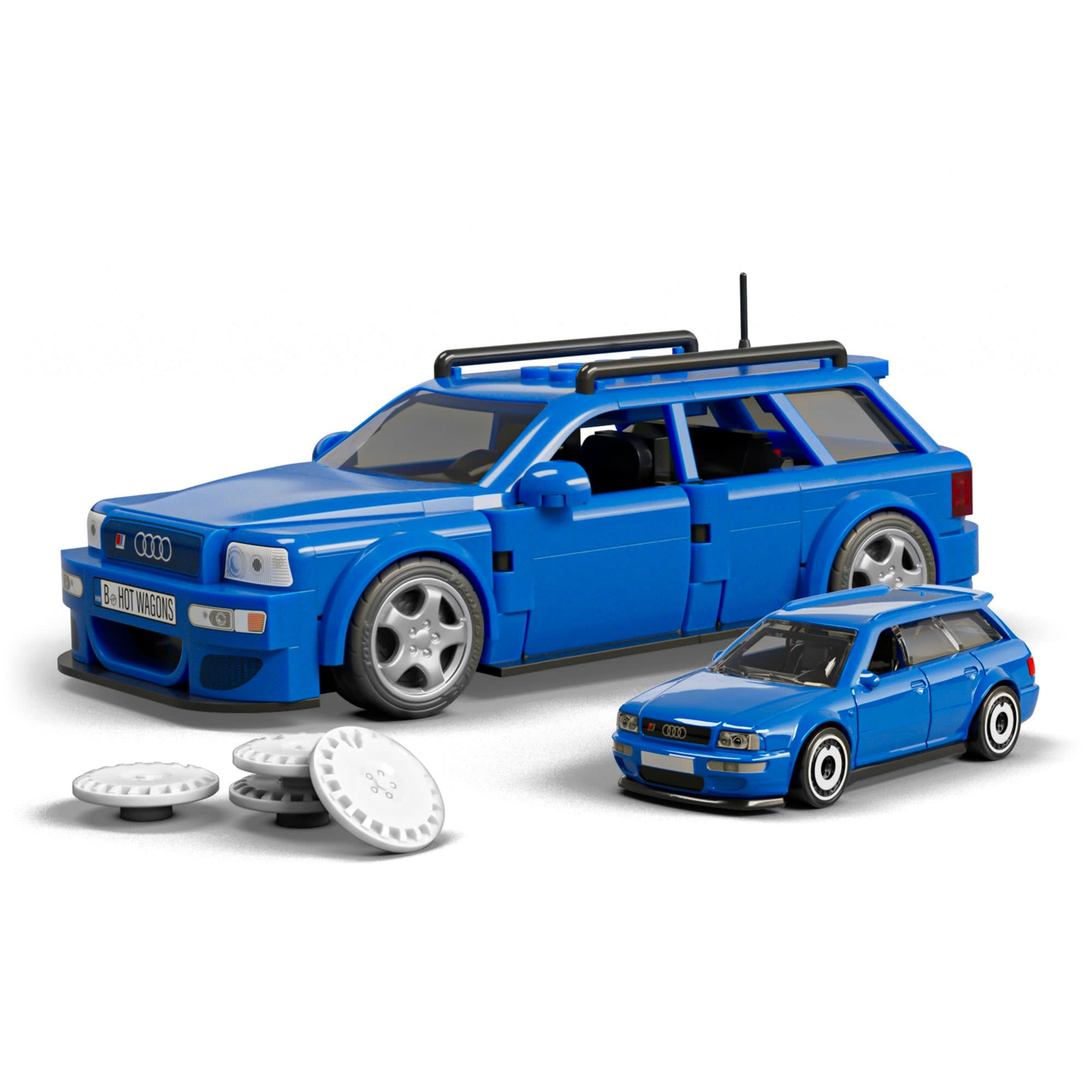Mattel Brick Shop Hot Wheels Audi Avant RS2 Building Set