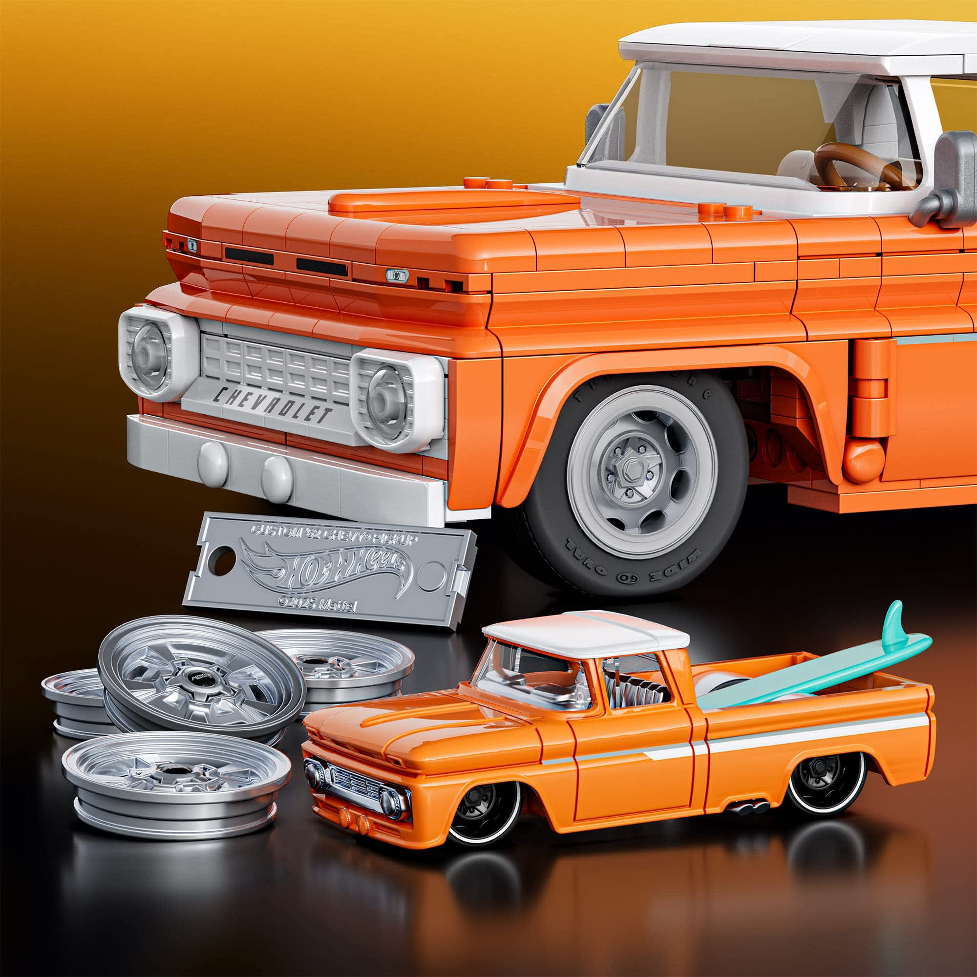 Mattel Brick Shop Hot Wheels Custom ’62 Chevy Pickup Building Set